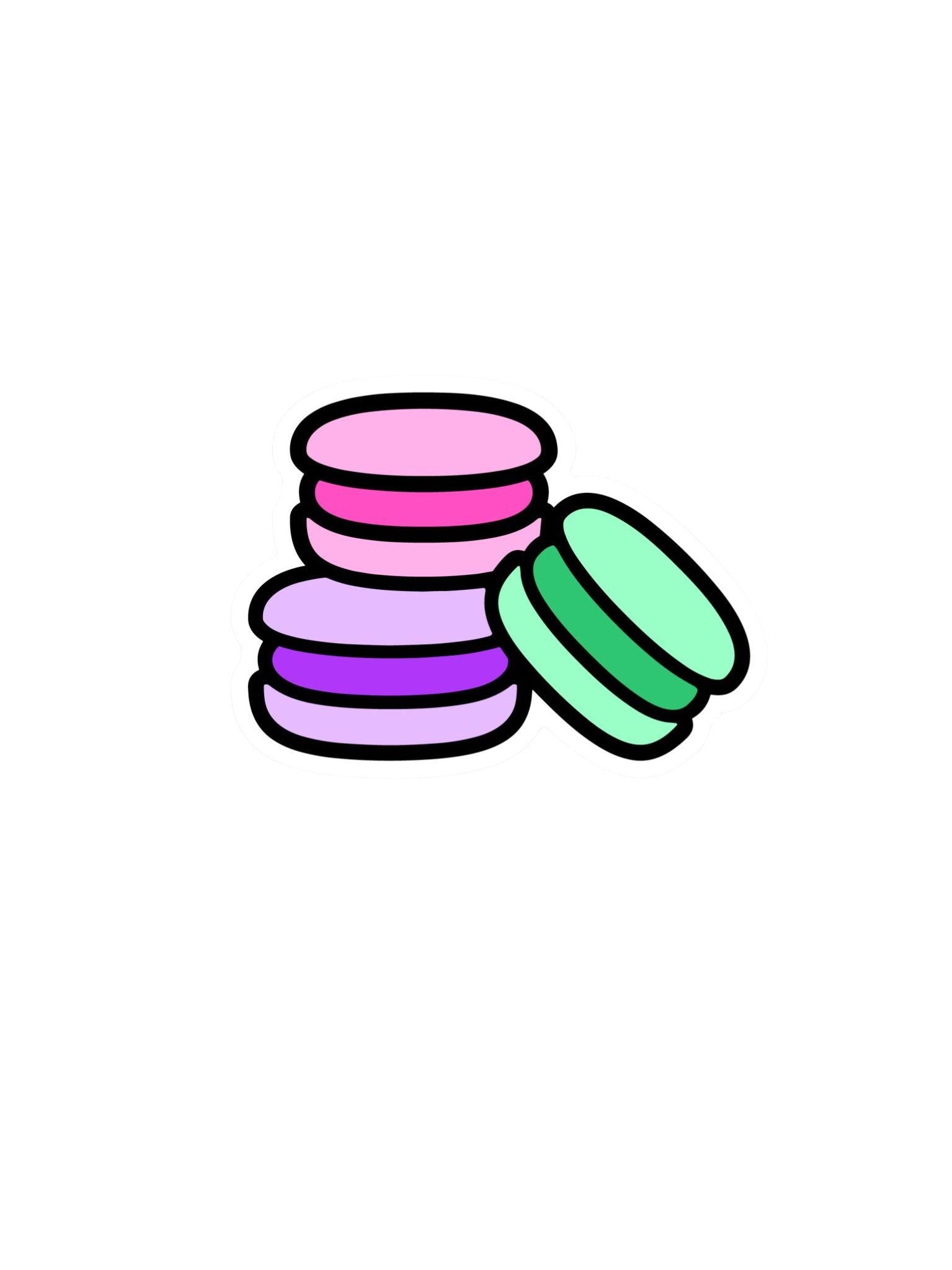 Macaron Trio Sticker – Cute Pastel Dessert Sticker for Laptops & Notebooks – Free Shipping!
