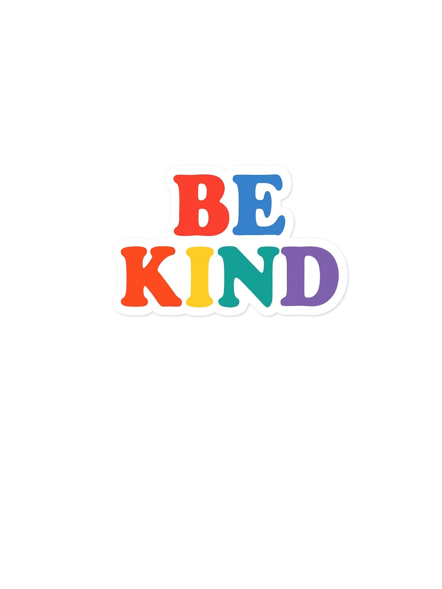 Stay Kind Rainbow Sticker β Pastel Positive Phrase Sticker for Laptops & Notebooks β Free Shipping!