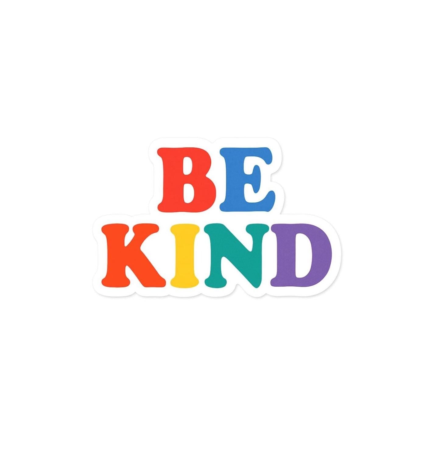 Stay Kind Rainbow Sticker β Pastel Positive Phrase Sticker for Laptops & Notebooks β Free Shipping!
