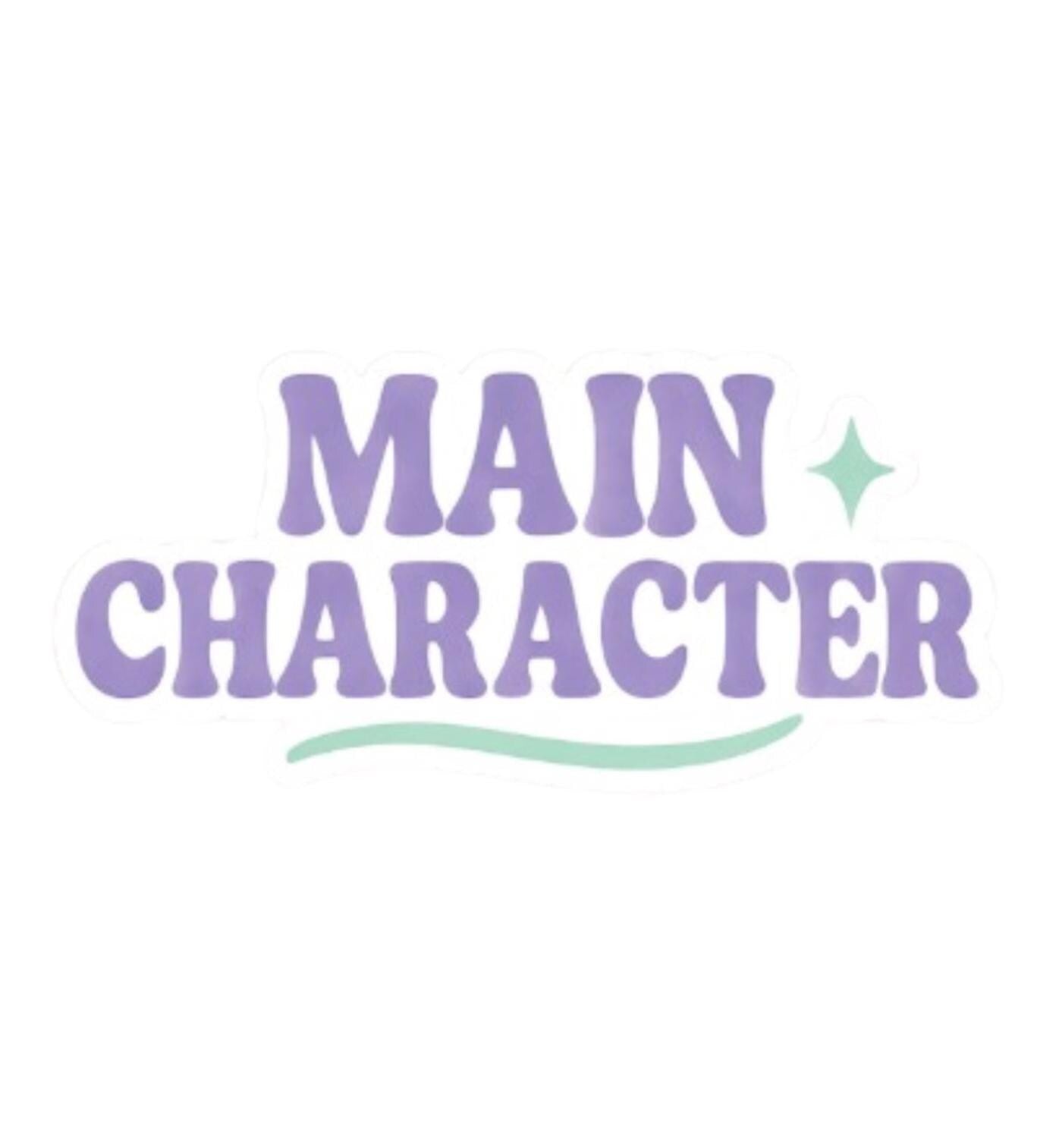 Main Character Sticker - Lavender & Mint Aesthetic Affirmation for Laptops, Notebooks, Free Shipping!