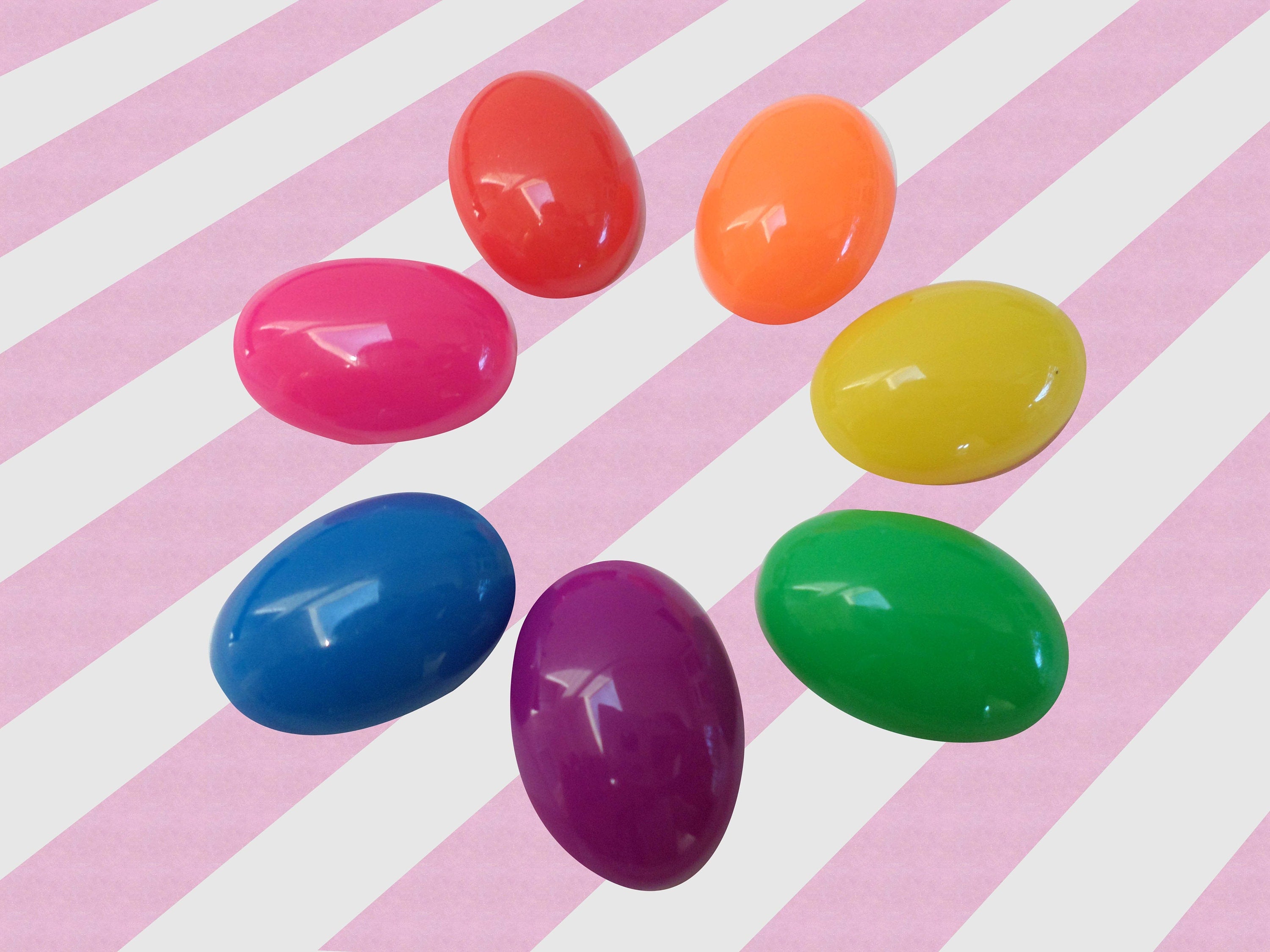 Large Jelly Bean Candy Kawaii Flatback Cabochons - 7pc set