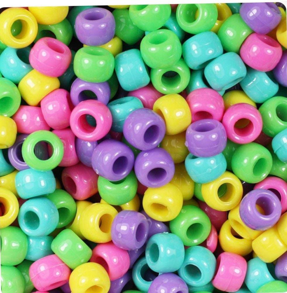 Candy Mix Kandi Beads, Pony Beads, Spacer Beads, Barrel beads