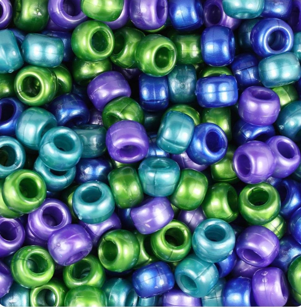 Mermaid Mix Spacer Beads, Pony Beads, Barrel beads, Kandi Beads