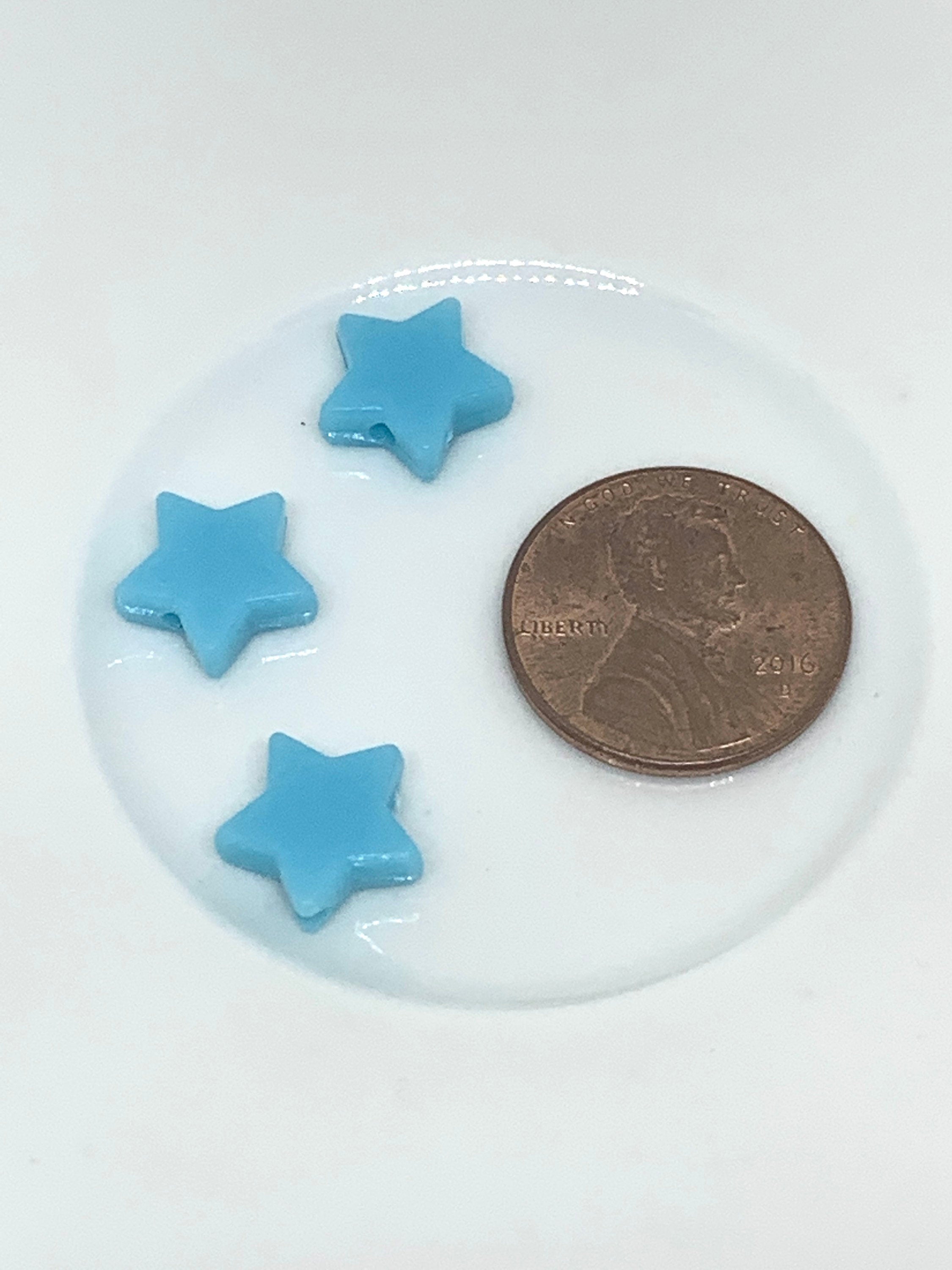 Baby Blue Star Beads, Blue Beads, Kawaii Beads