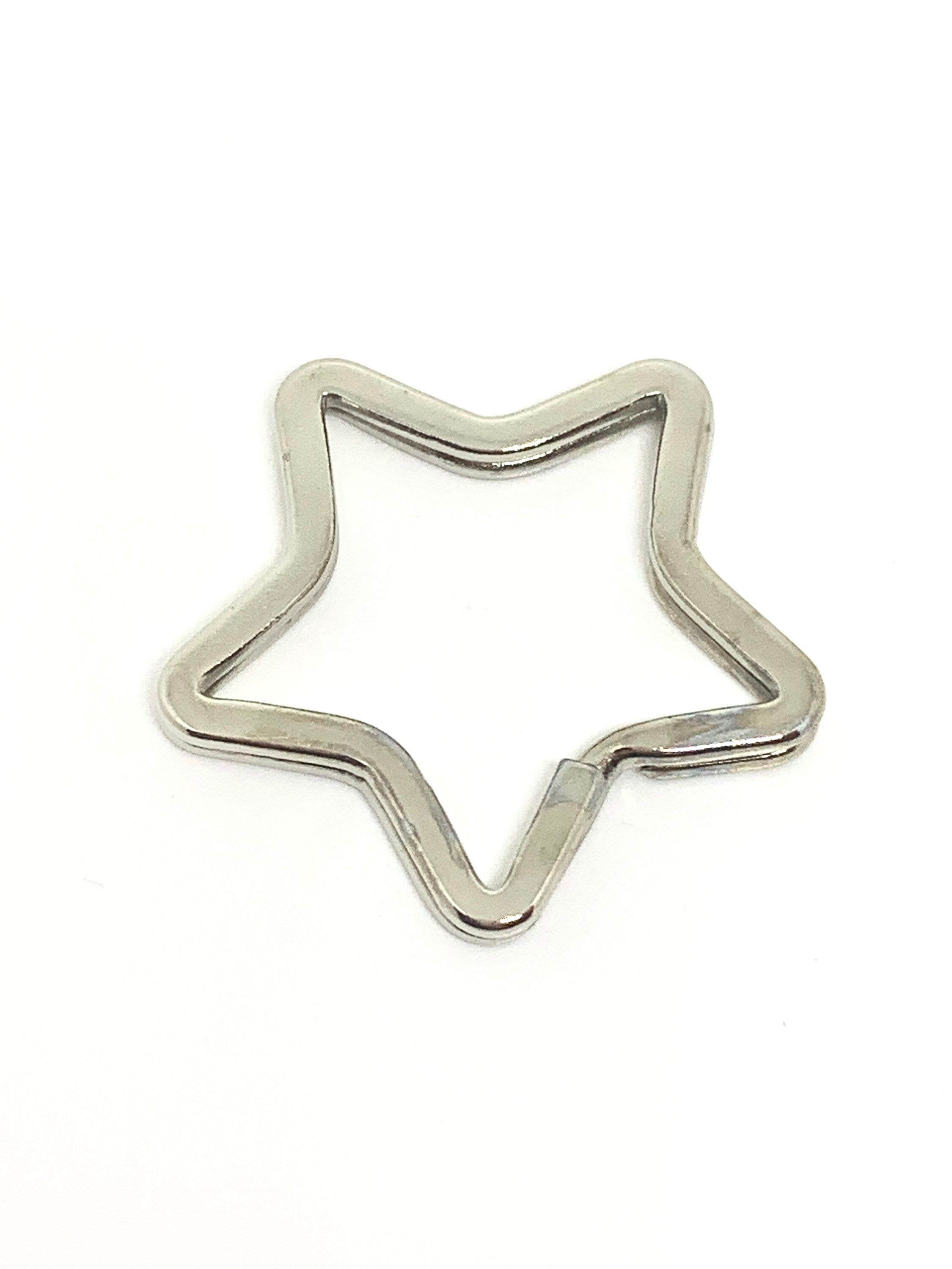 Silver Star Key Ring, DIY Keychain
