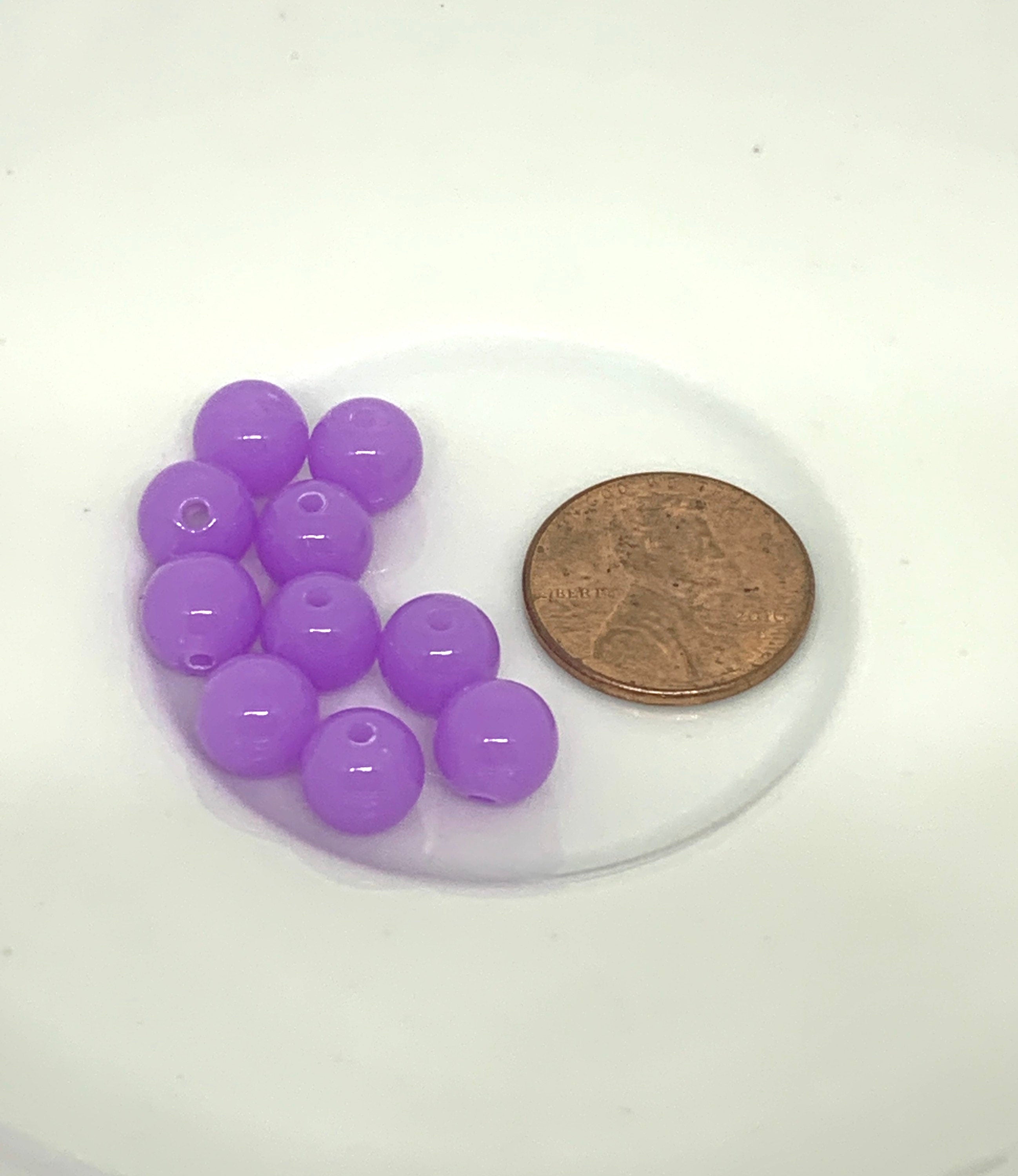 Round Purple Beads for Bracelet, Purple Beads for Necklace, Bright Purple Beads, Cute Purple Beads for Bracelet, DIY Beads for Jewelry