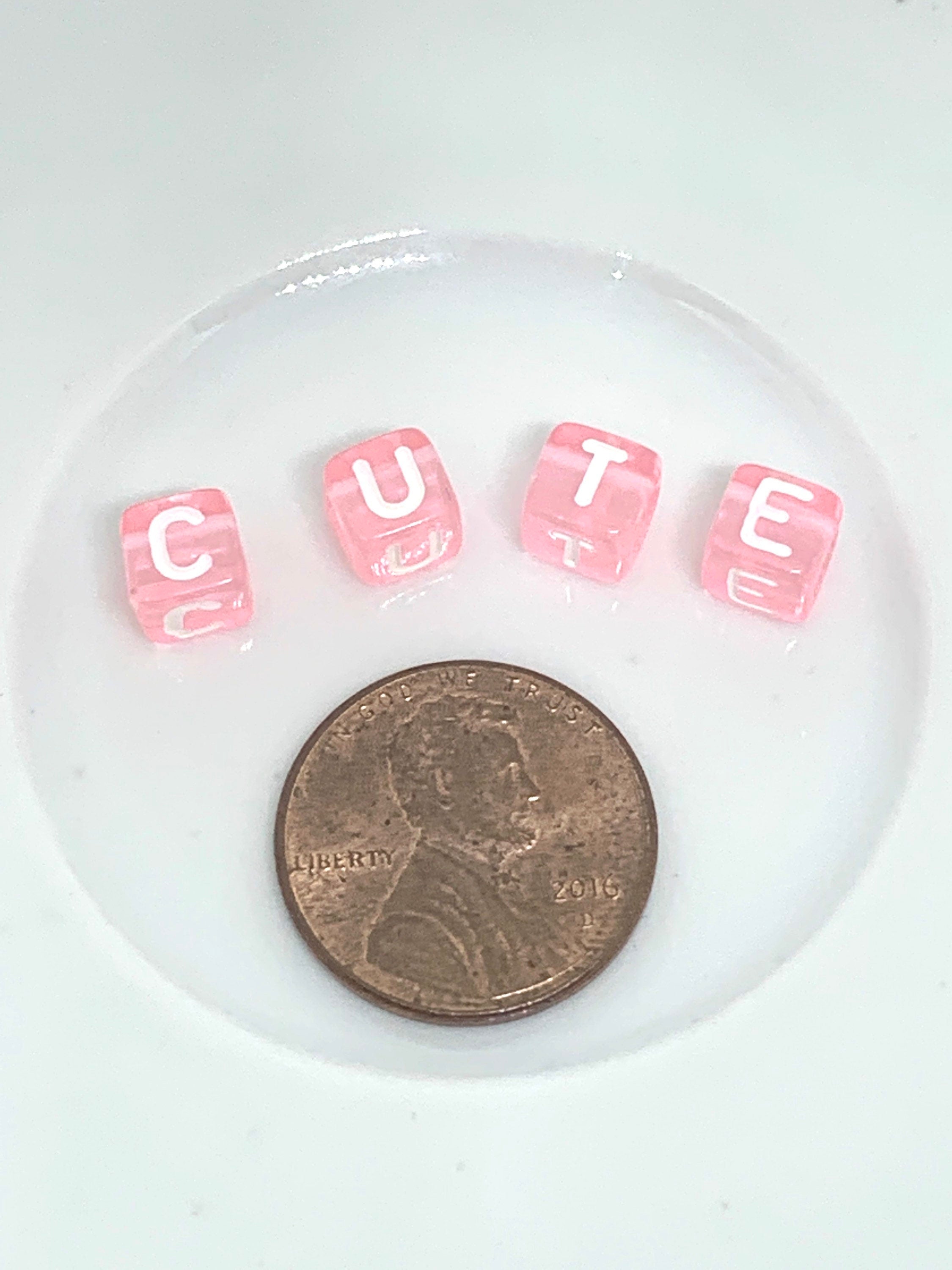 Baby Pink Letter Beads for Bracelets, Name Beads, Alphabet Beads, Alphabet Bead Lot, Letter Beads Necklace