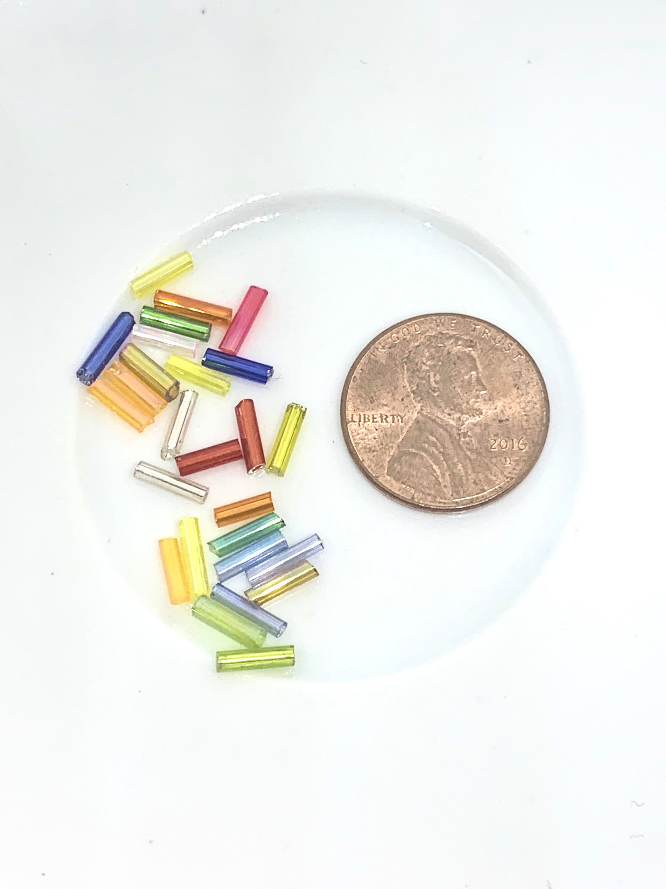 Rainbow Sprinkle Candy Spacer Beads, 400 pc set