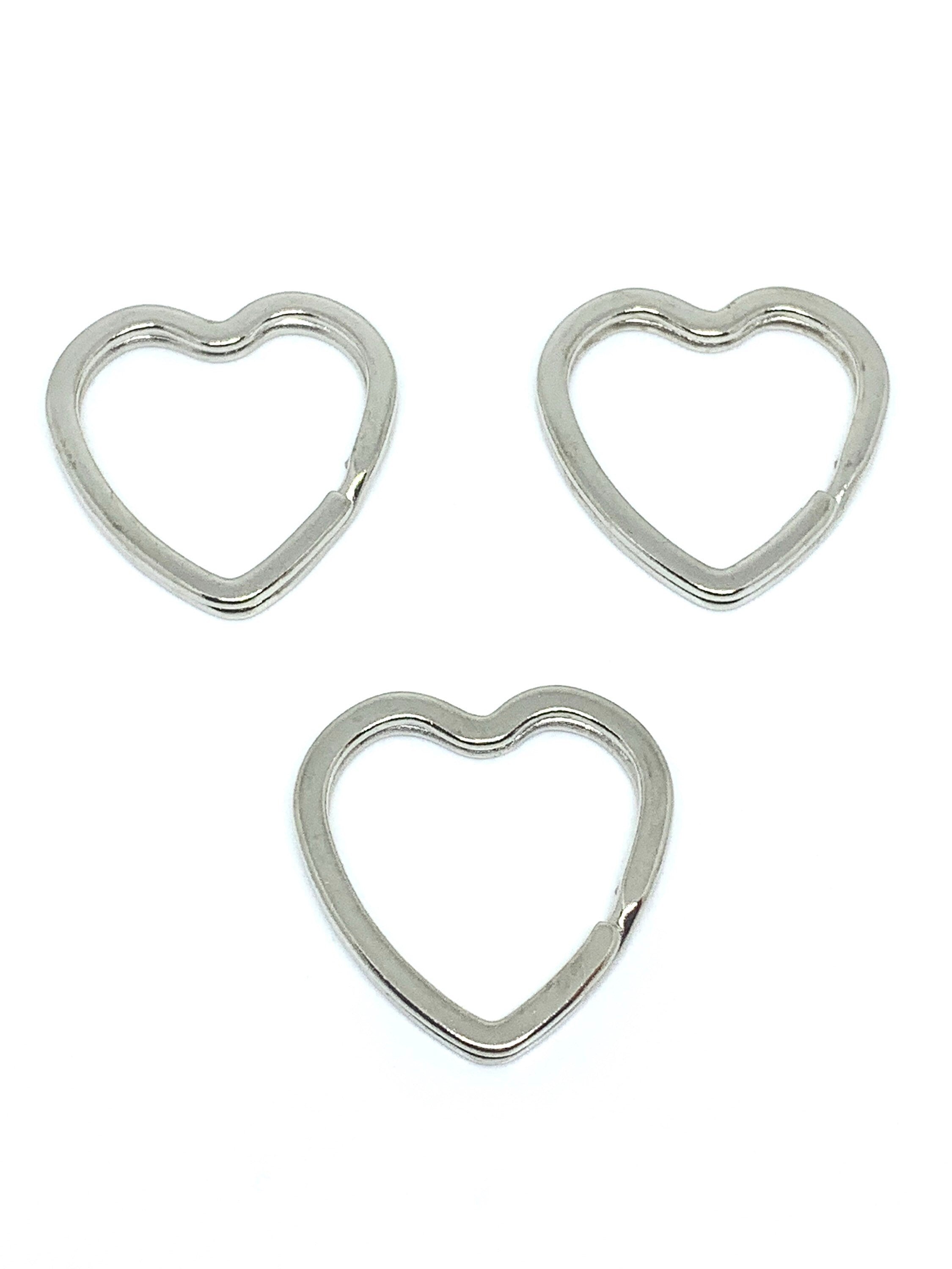 Silver Heart Key Ring, DIY Keychain