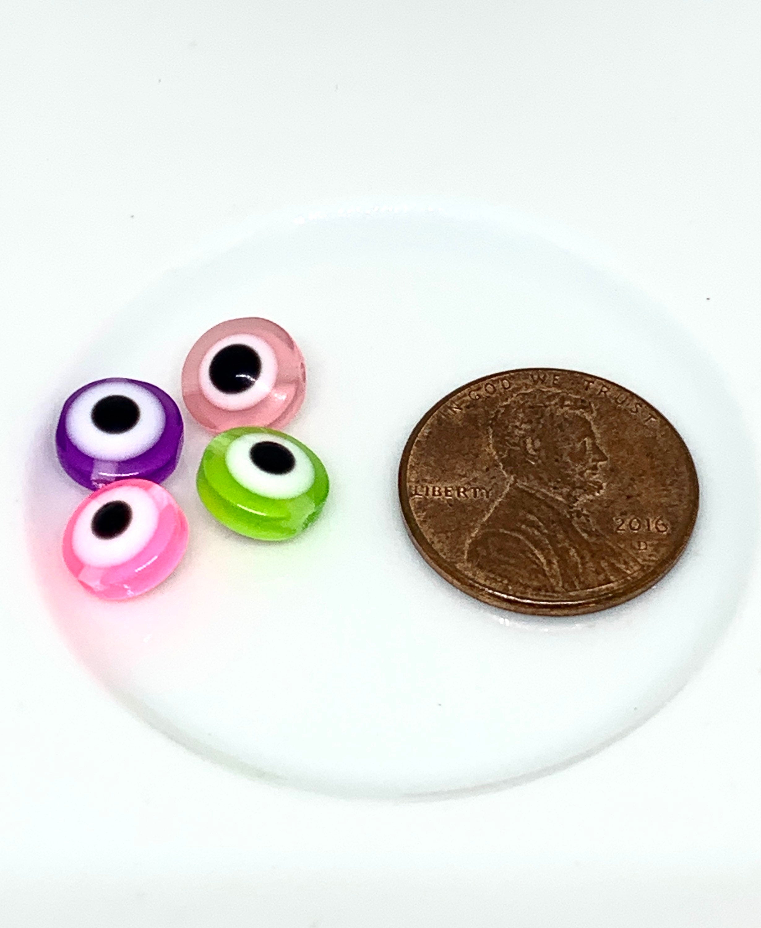 Cute Evil Eye Beads, Eyeball Bead Earring, 8mm Halloween Beads Bracelet, Kawaii Beads Bracelet, Cute Beads Bracelet, Acrylic Beads, Creepy