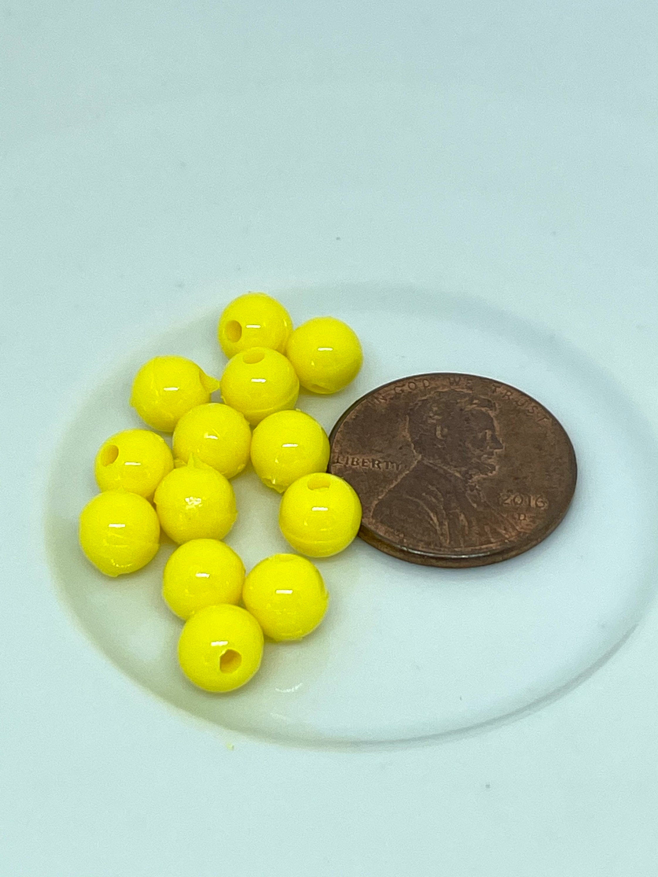 Yellow Lemon Beads, Fruit Beads, Round Beads, Yellow Beads, DIY Supplies, Kawaii Supplies, Cute Beads, Kawaii Beads