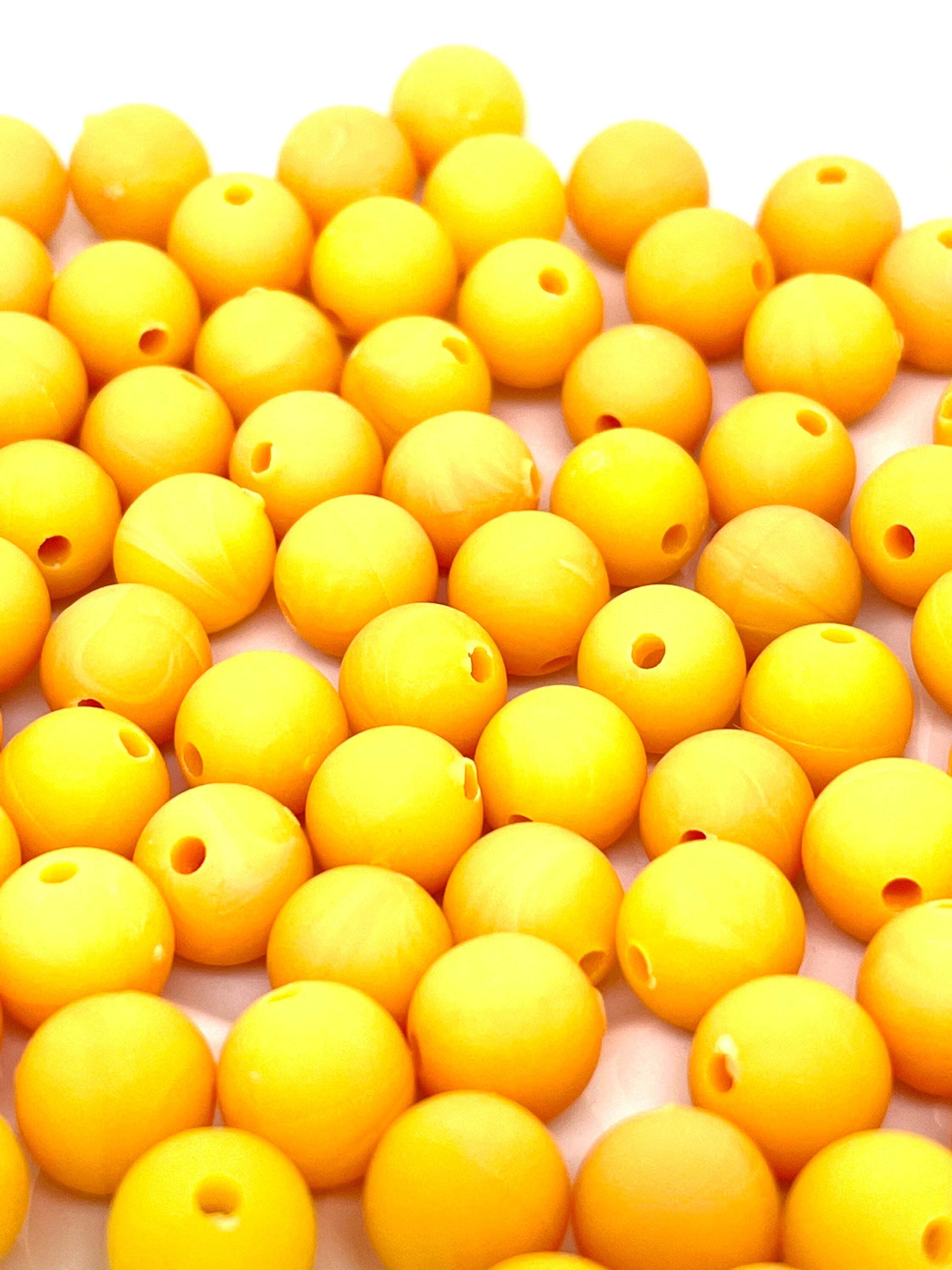 Orange Beads, Fruit Beads, Round Beads, Pastel Beads, DIY Supplies, Kawaii Supplies, Cute Beads, Kawaii Beads
