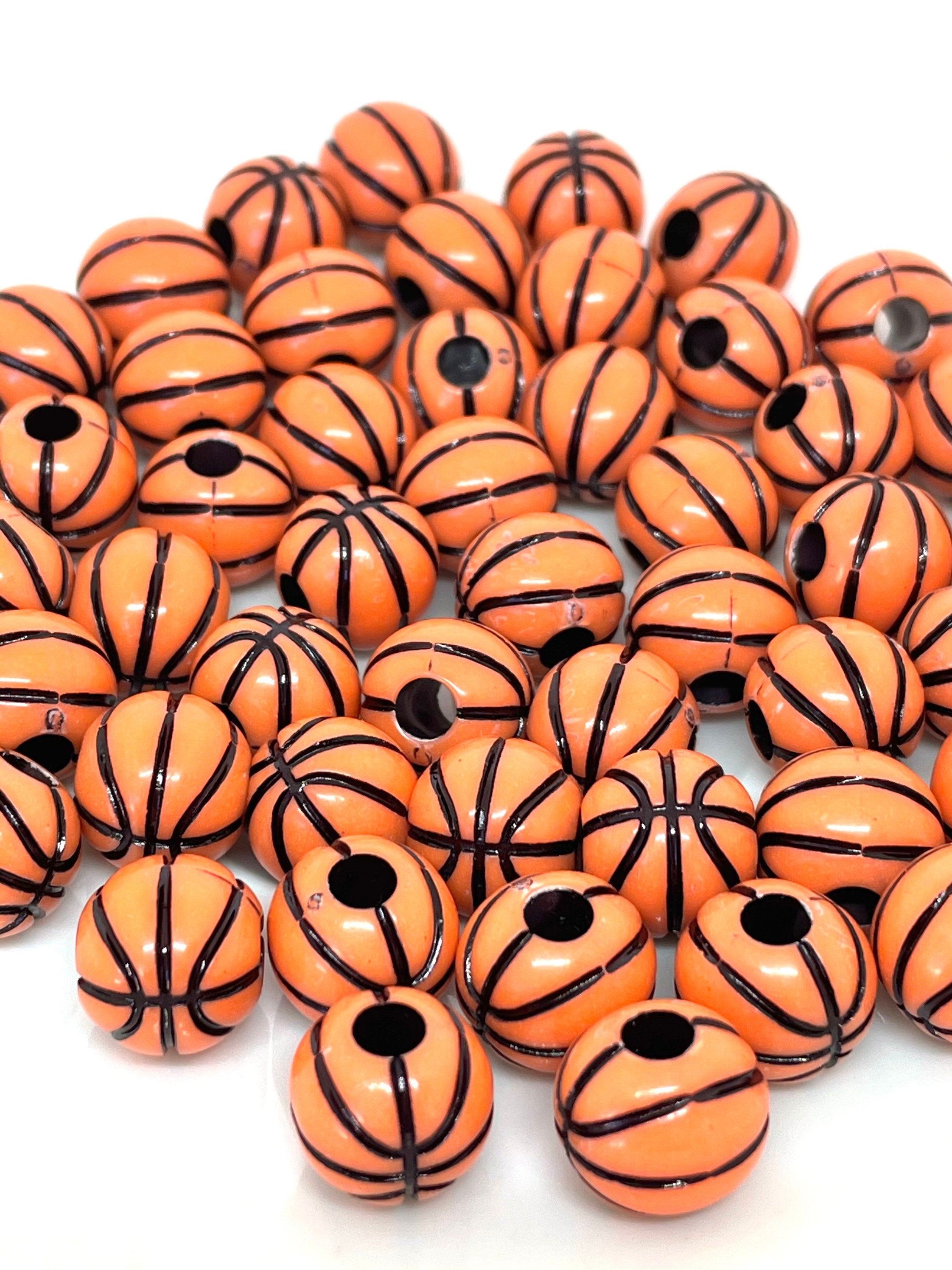 Basketball Beads, Sports Beads, DIY Jewelry, Kawaii Supplies, Cute Supplies, Kawaii Beads