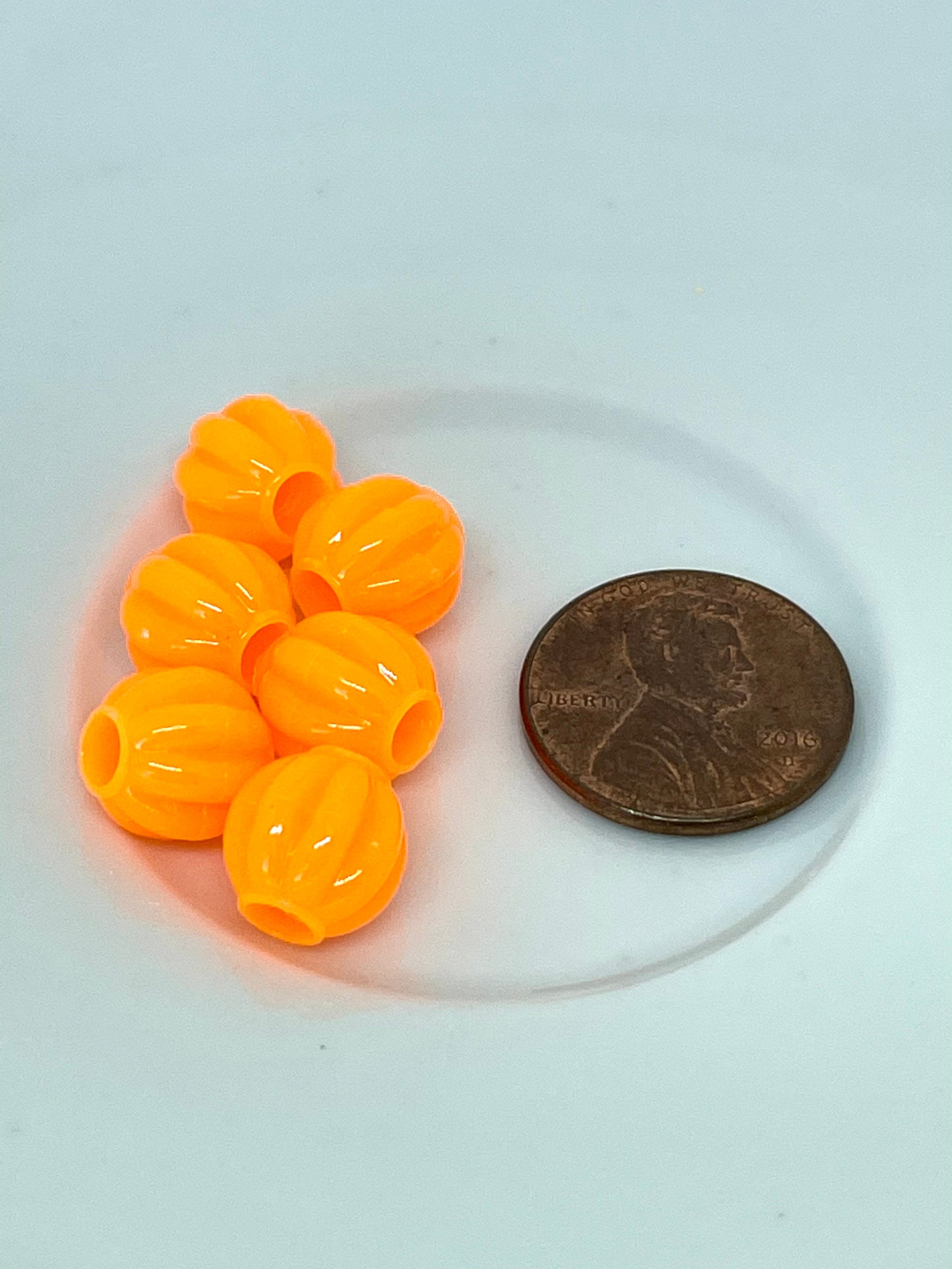 Tangerine Orange Beads, Kawaii Supplies, Kawaii Beads, Cute Beads, Mask Beads, Vintage Beads