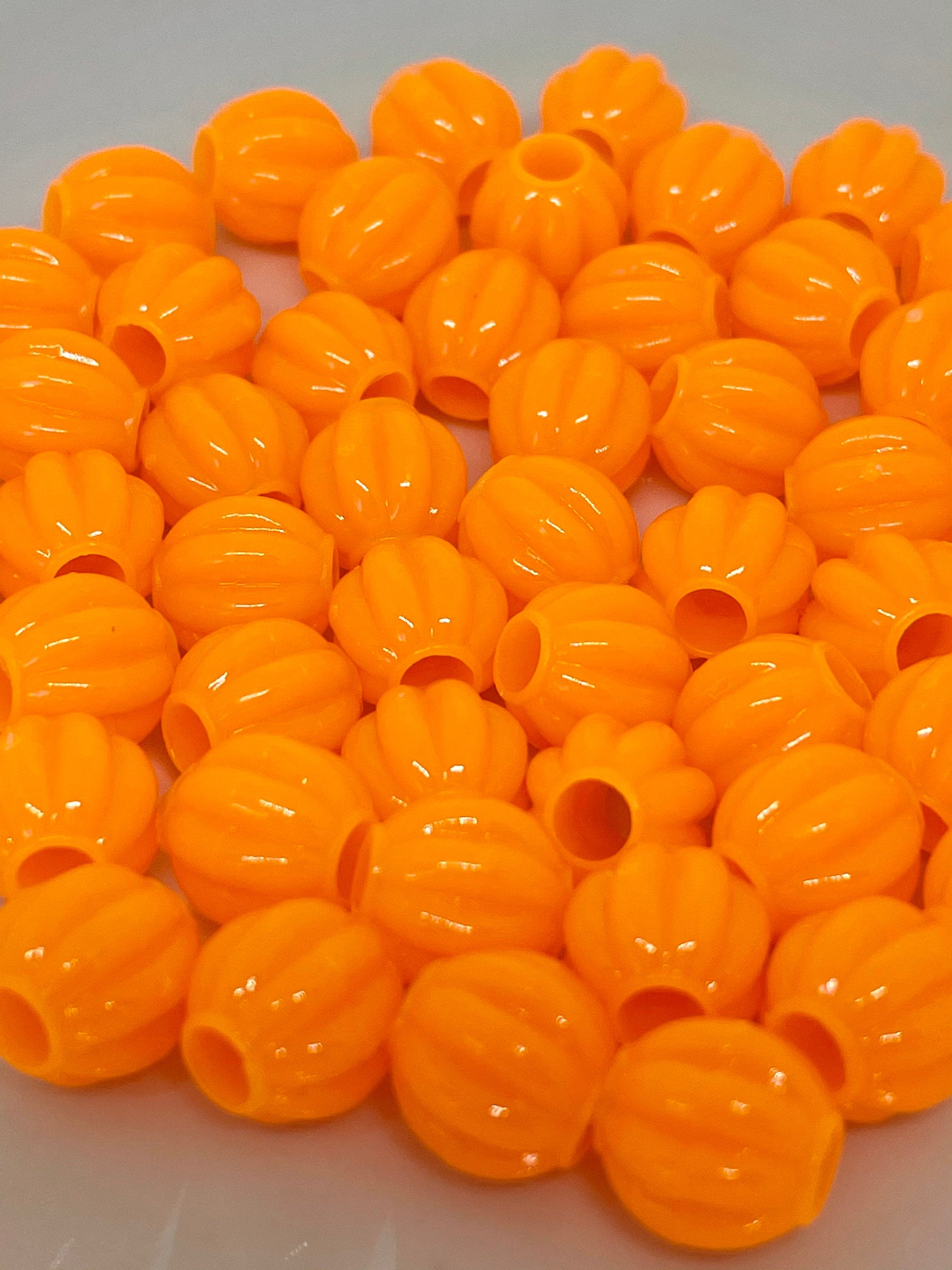 Tangerine Orange Beads, Kawaii Supplies, Kawaii Beads, Cute Beads, Mask Beads, Vintage Beads