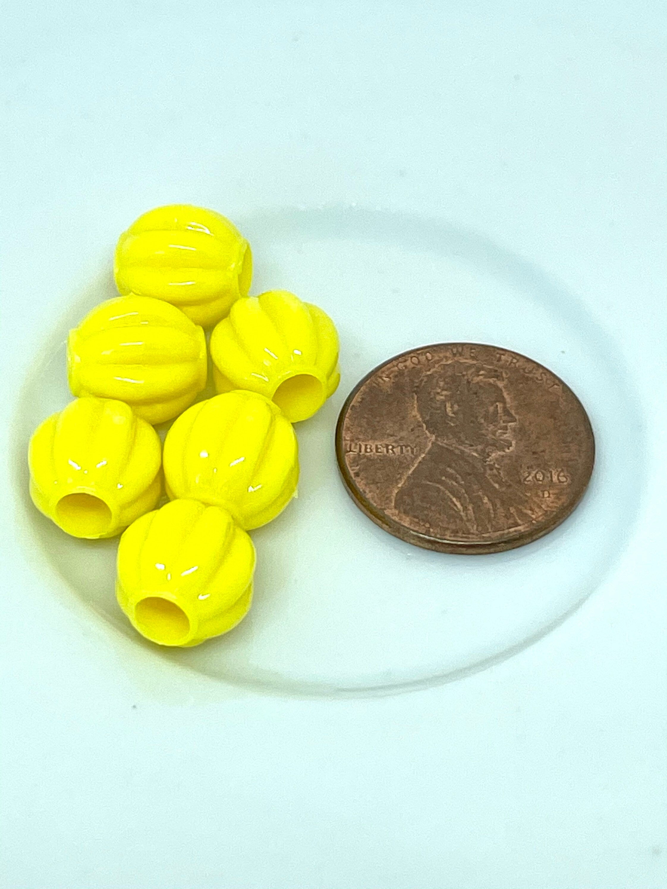 Lemon Yellow Beads, Kawaii Supplies, Candy Spacer Beads, DIY Beads, Kawaii Beads, Cute Beads