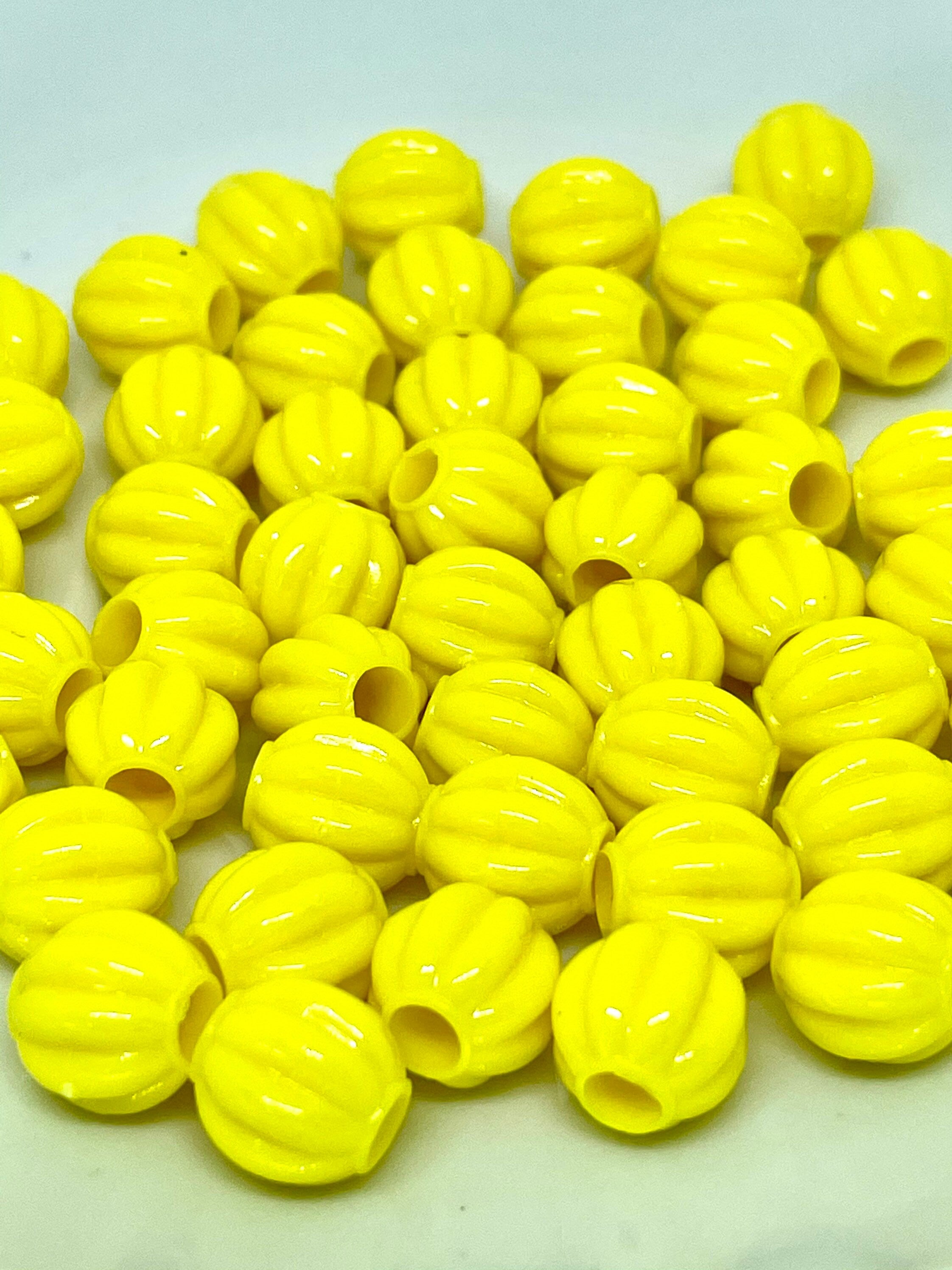 Lemon Yellow Beads, Kawaii Supplies, Candy Spacer Beads, DIY Beads, Kawaii Beads, Cute Beads