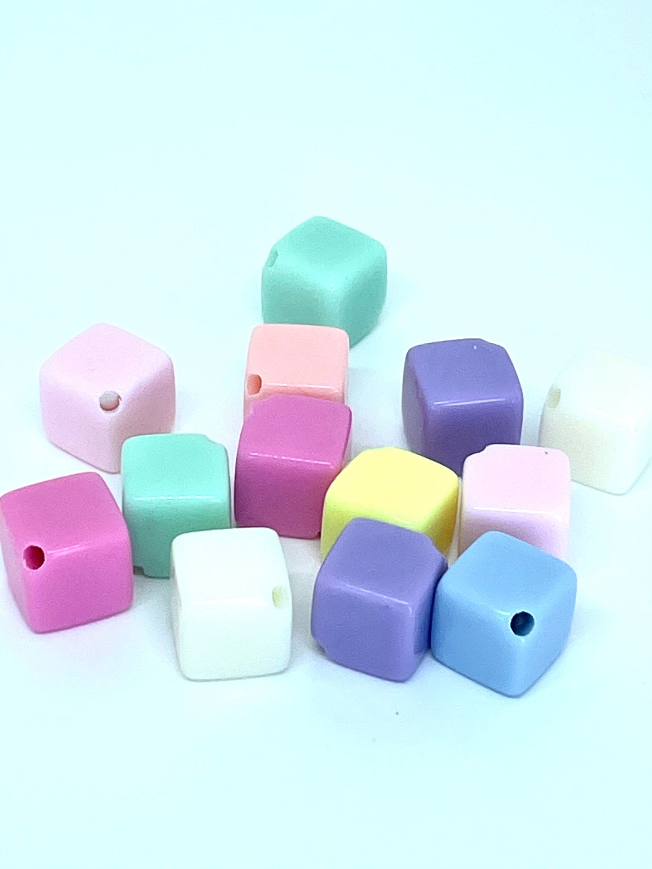 Kawaii Pastel Square Beads from Japan, Cute Beads, Kawaii Beads, DIY Jewelry, Japan Beads