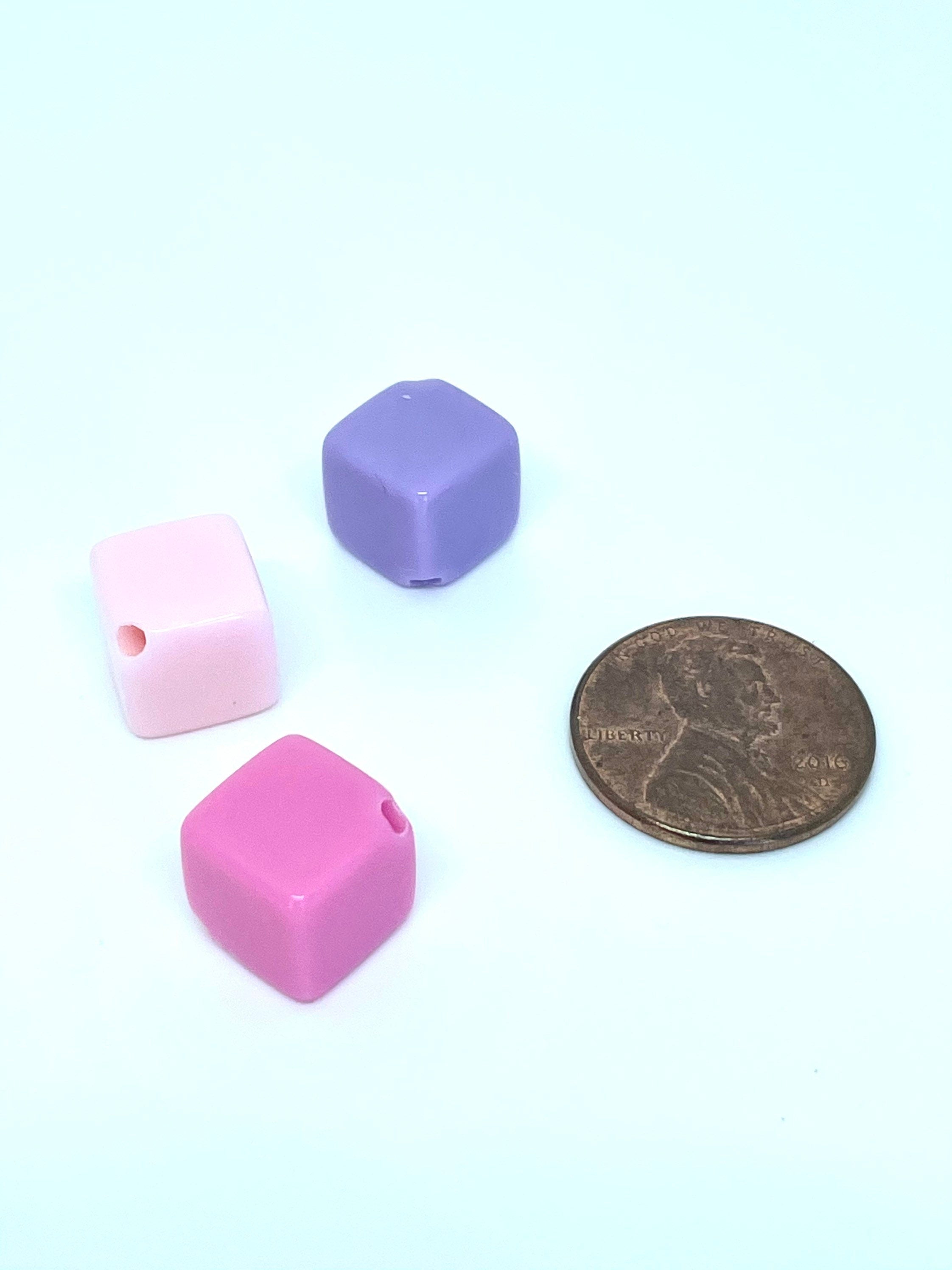 Kawaii Pastel Square Beads from Japan, Cute Beads, Kawaii Beads, DIY Jewelry, Japan Beads