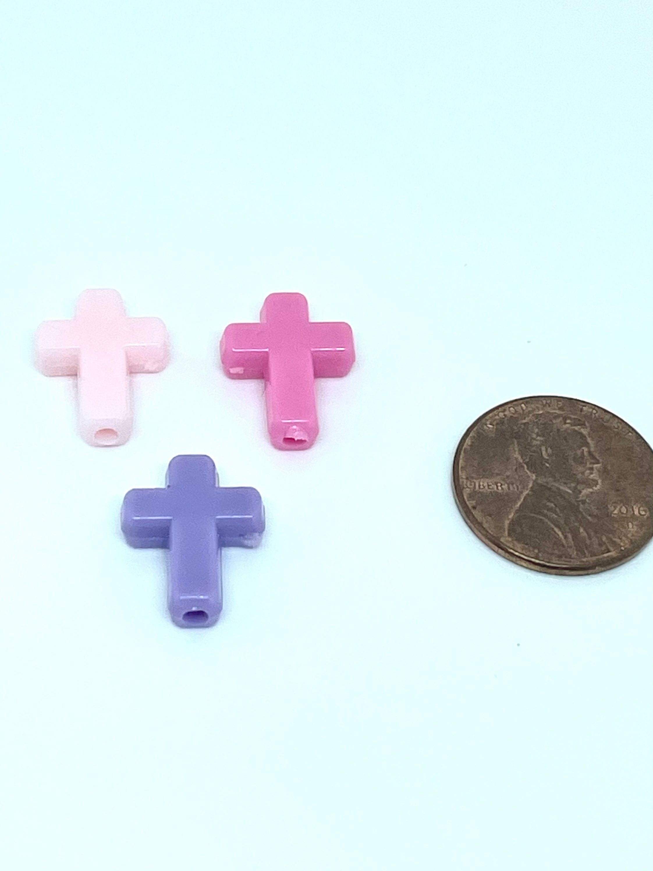 Pastel Cross Beads from Japan, Kawaii Beads, Kawaii Pendants, Pastel Beads, Cute Beads, Kawaii Supplies, DIY Jewelry, Japan Beads