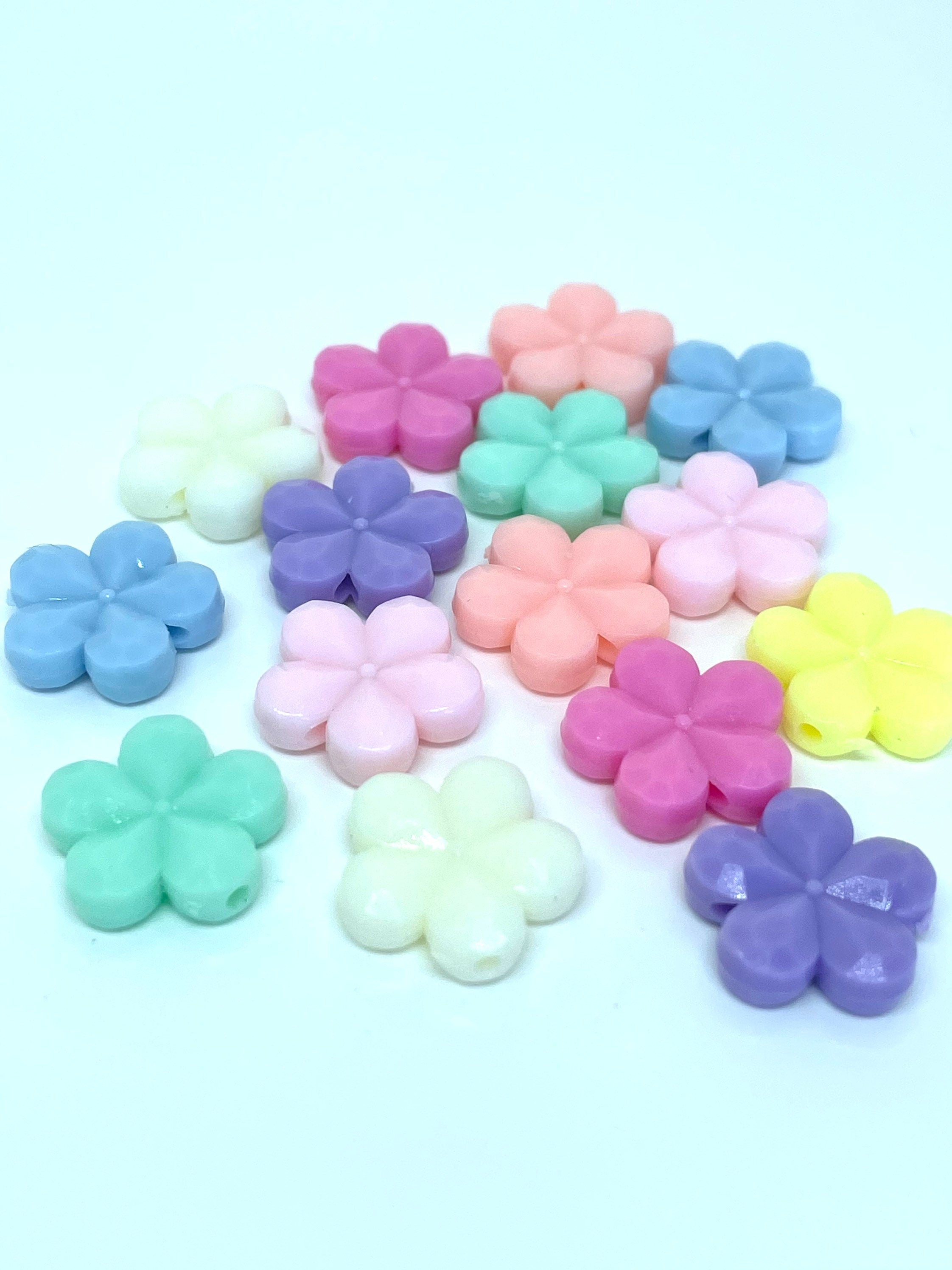 Pastel Flower Beads from Japan, Kawaii Beads, Kawaii Pendants, Pastel Beads, Cute Beads, Kawaii Supplies, DIY Jewelry, Japan Beads