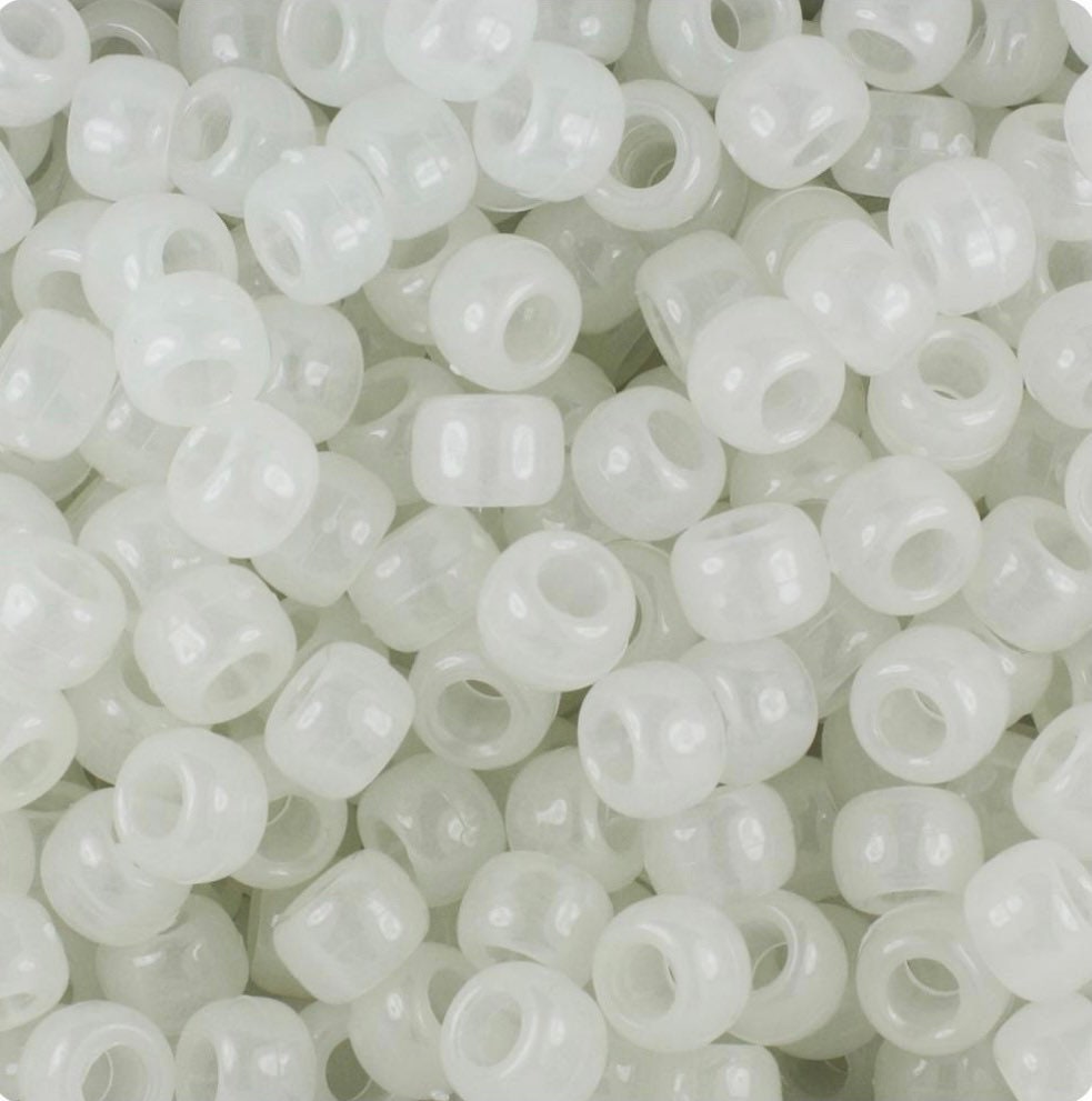 Glow in the Dark Kandi Beads, Rave Beads, GID Beads, Glow in the Dar Beads, Pony Beads