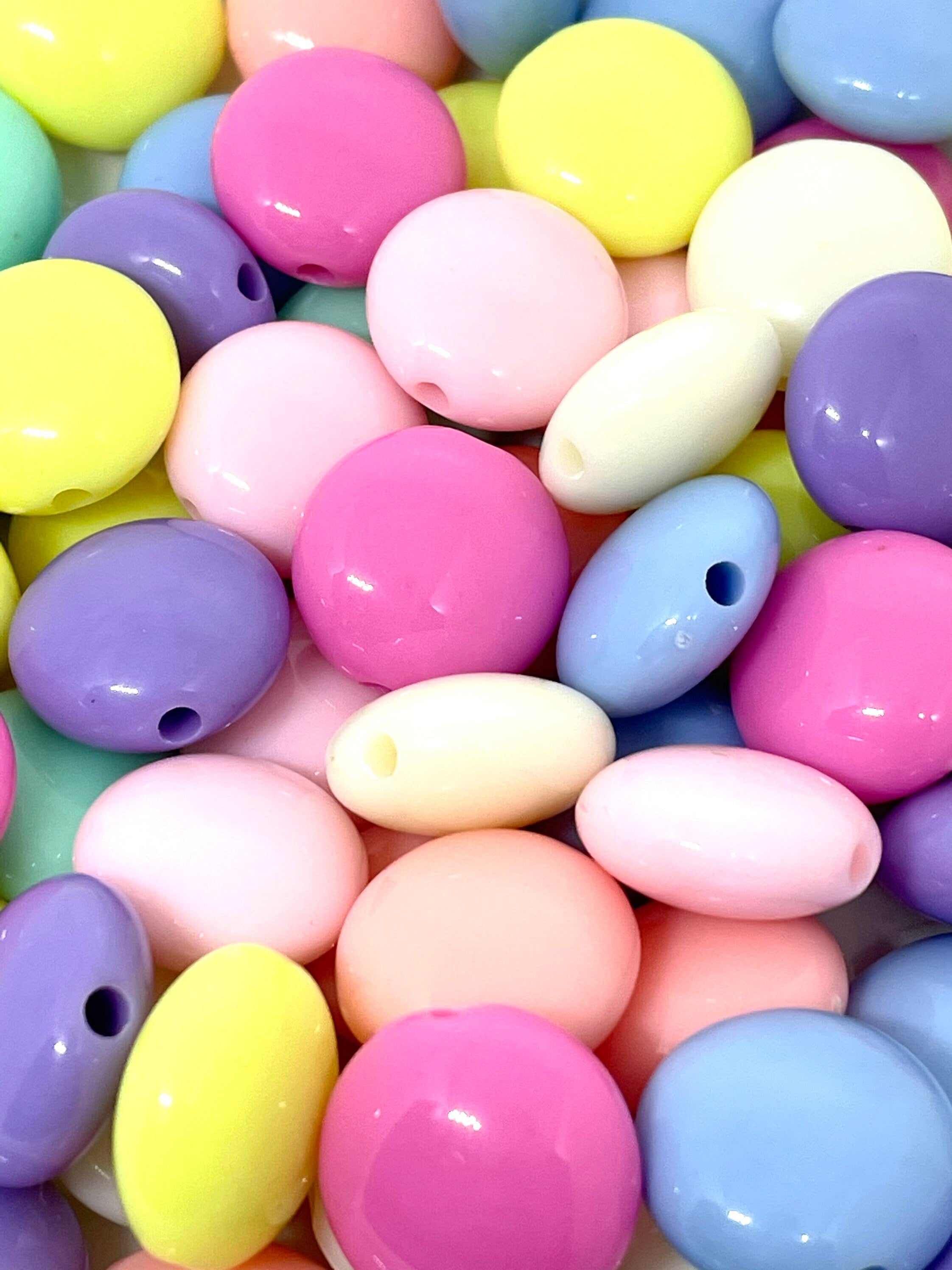 Kawaii Pastel Chocolate Candy Necklace Beads, Cute Beads, Kawaii Pastel Beads