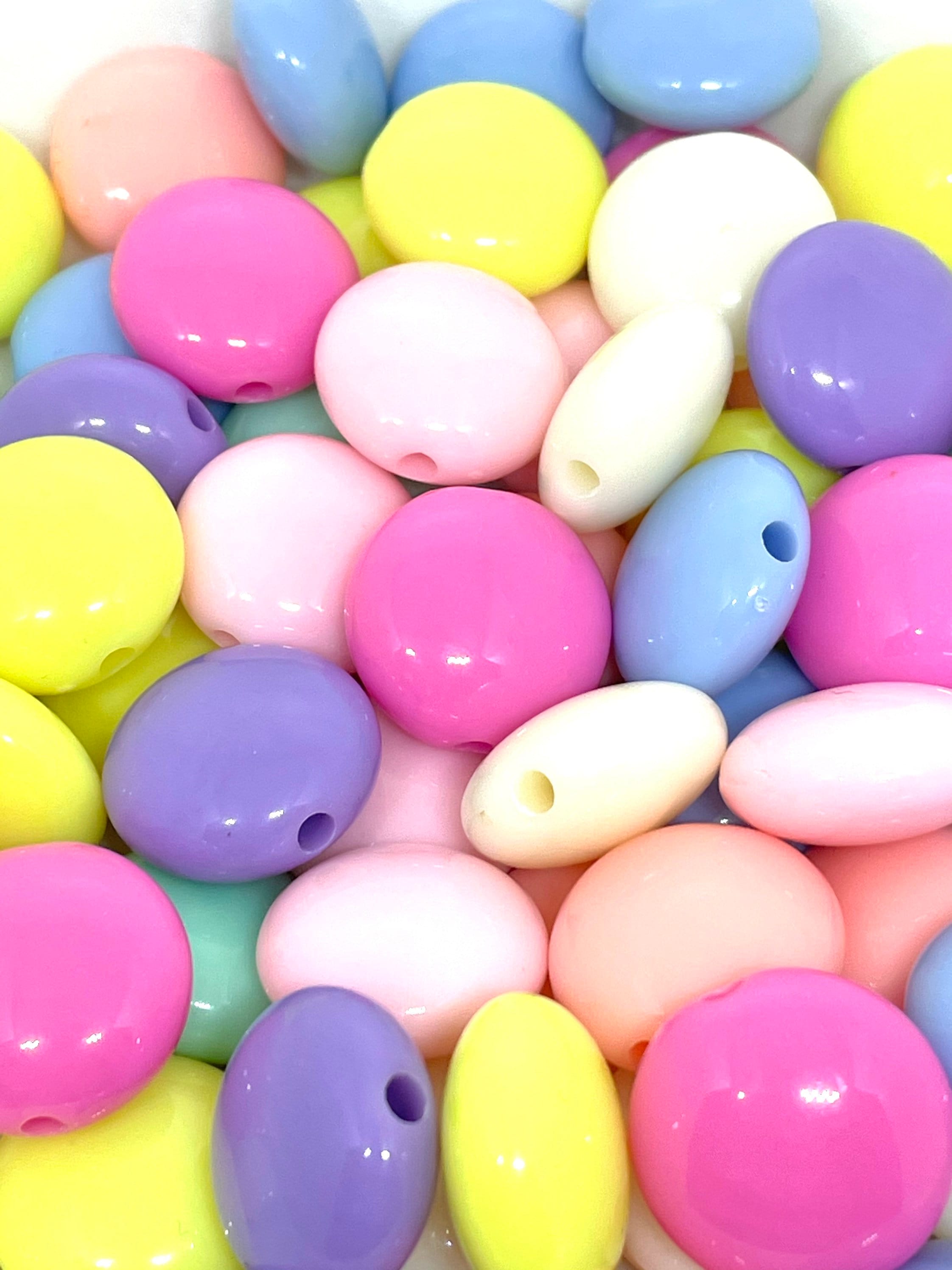 Kawaii Pastel Chocolate Candy Necklace Beads, Cute Beads, Kawaii Pastel Beads