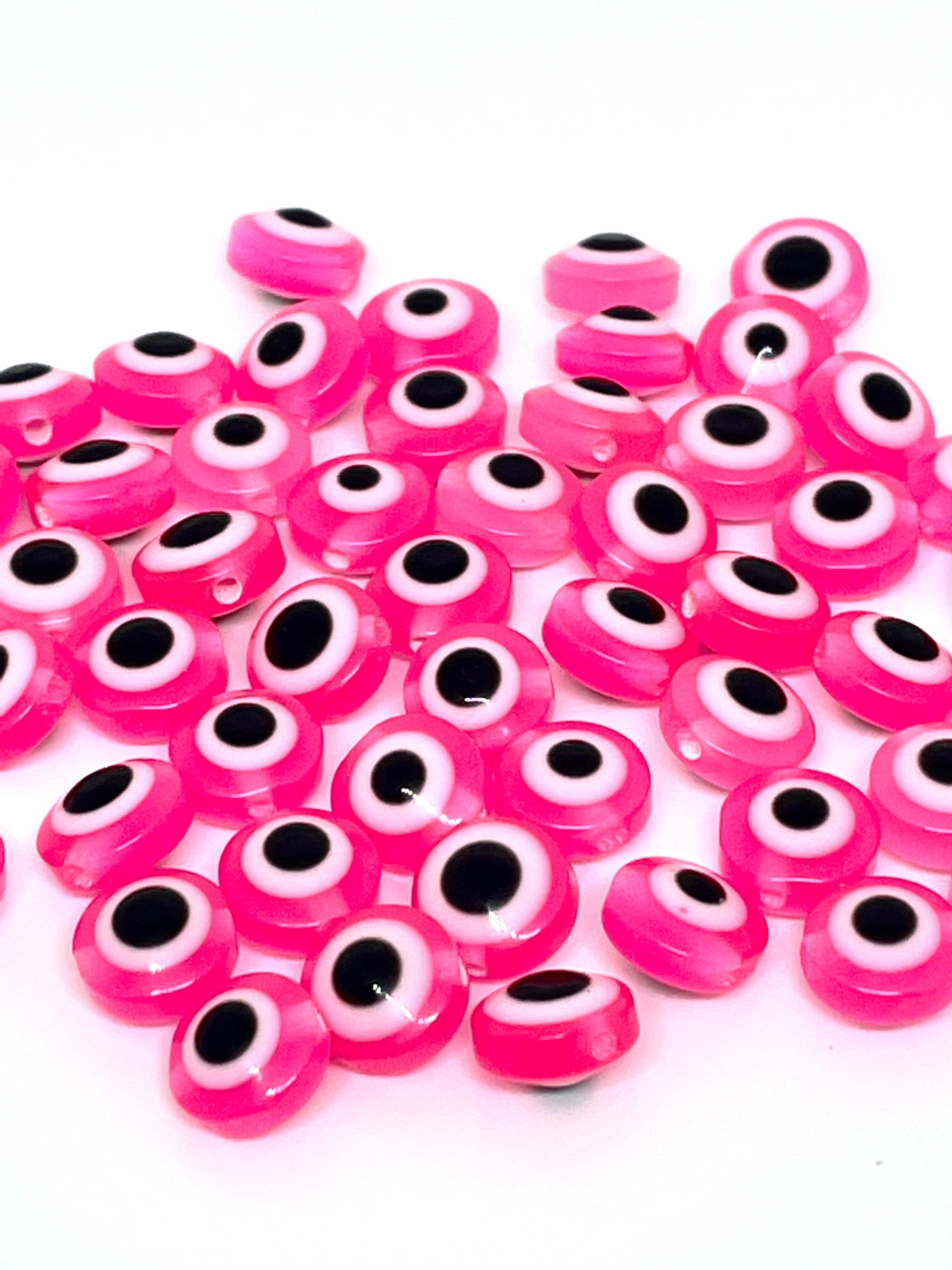 Cute Evil Eye Beads, Eyeball Bead Earring, 8mm Halloween Beads Bracelet, Kawaii Beads Bracelet, Cute Beads Bracelet, Acrylic Beads, Creepy