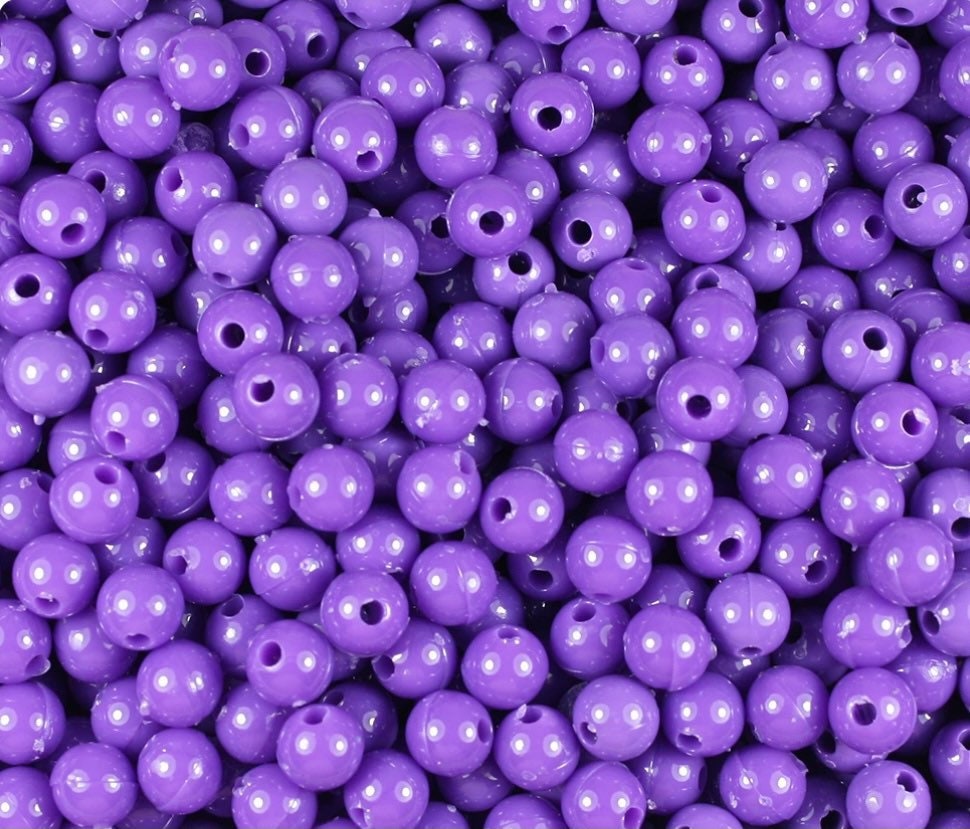 Lilac Purple Beads, Round Purple Beads, 6mm Beads, Beads for Bracelet, Beads for Necklace, Beads for Anklet, Kawaii Beads, Cute Beads