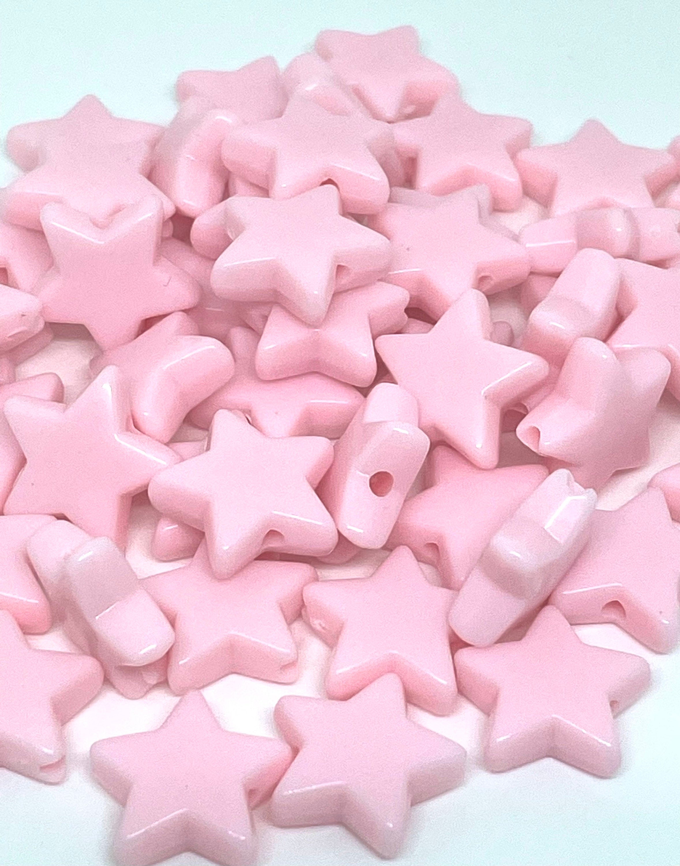 12mm Light Pink Star Beads