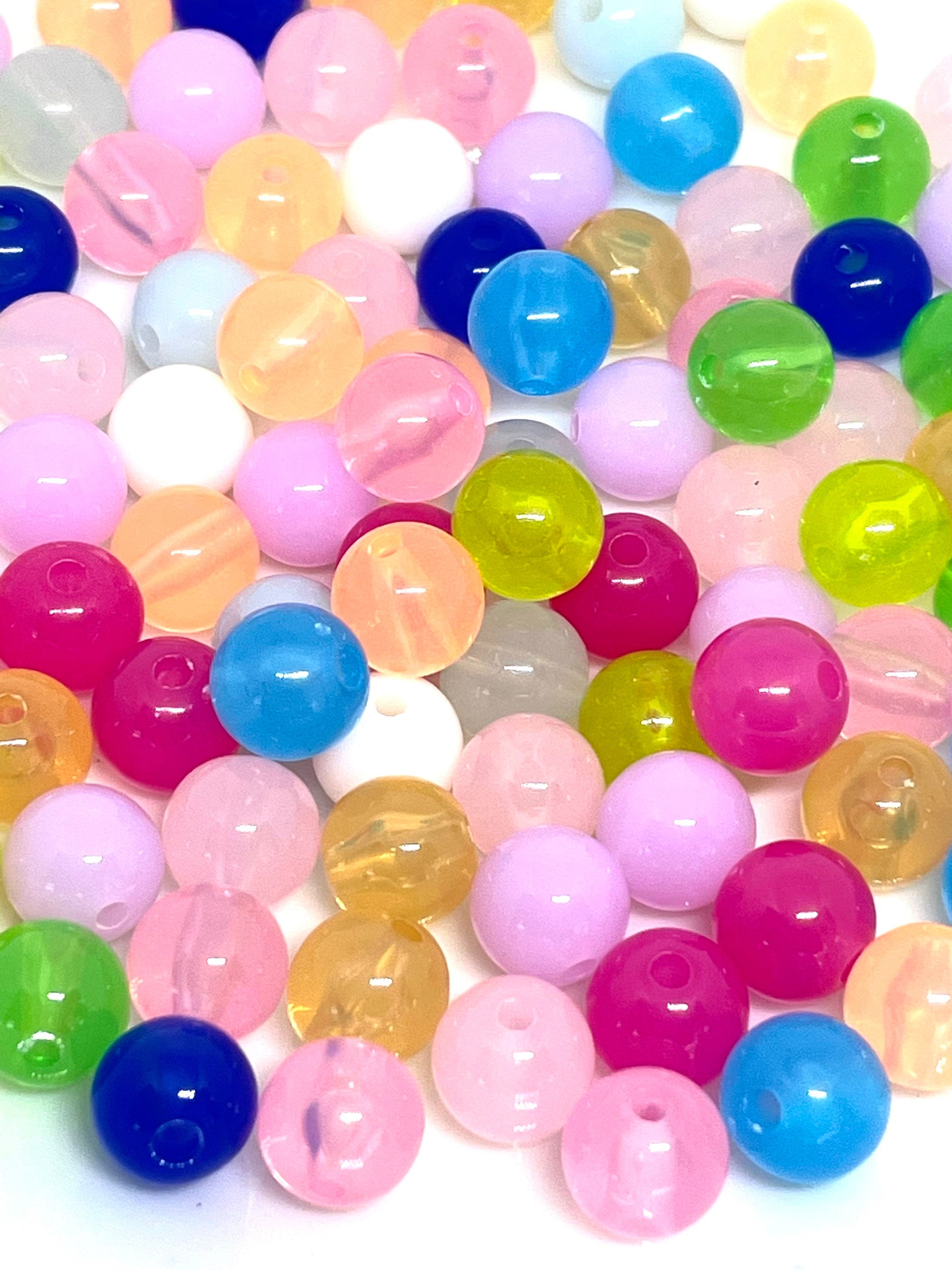 Rainbow Candy Bead Mix, 6mm, 8mm, 10mm Beads for Bracelet, Clear Beads, Special Mix for Necklace, DIY Beads, Cute Beads