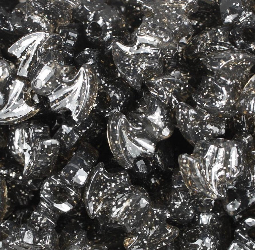 Spooky Cute Glitter Bat Beads: Halloween's Dazzling Touch