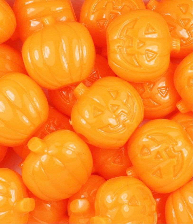 Bright Orange Pumpkin Beads for Halloween, Orange Beads with Large Hole, Halloween Beads for Kids, Halloween Themed Beads, Halloween Crafts