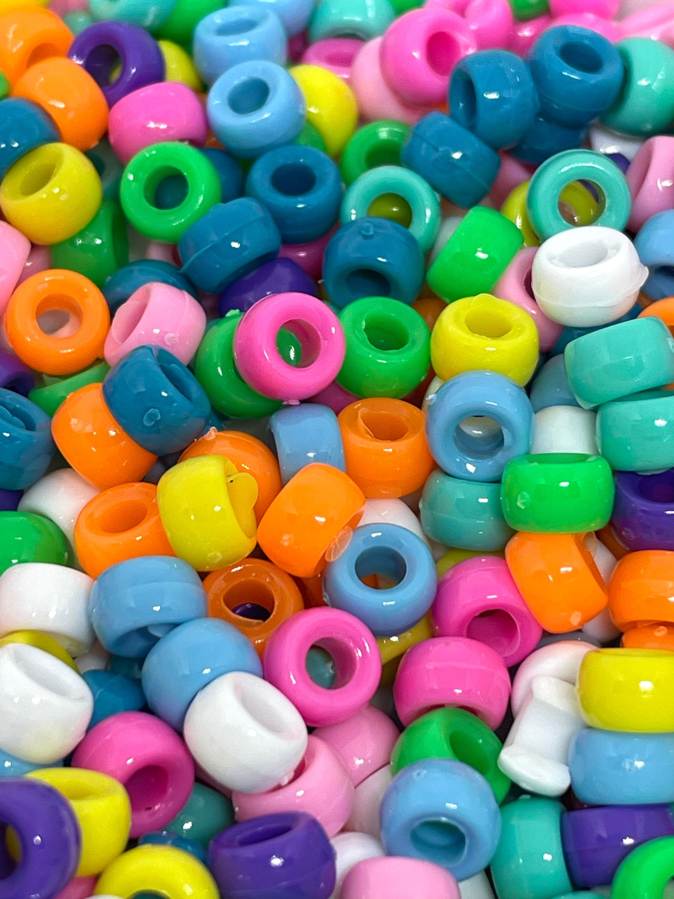 Rainbow Bracelet Beads, Small Beads for Bracelet, Mini Rainbow Pony Beads, 6.5mm Beads, Rainbow Mini Kandi Beads