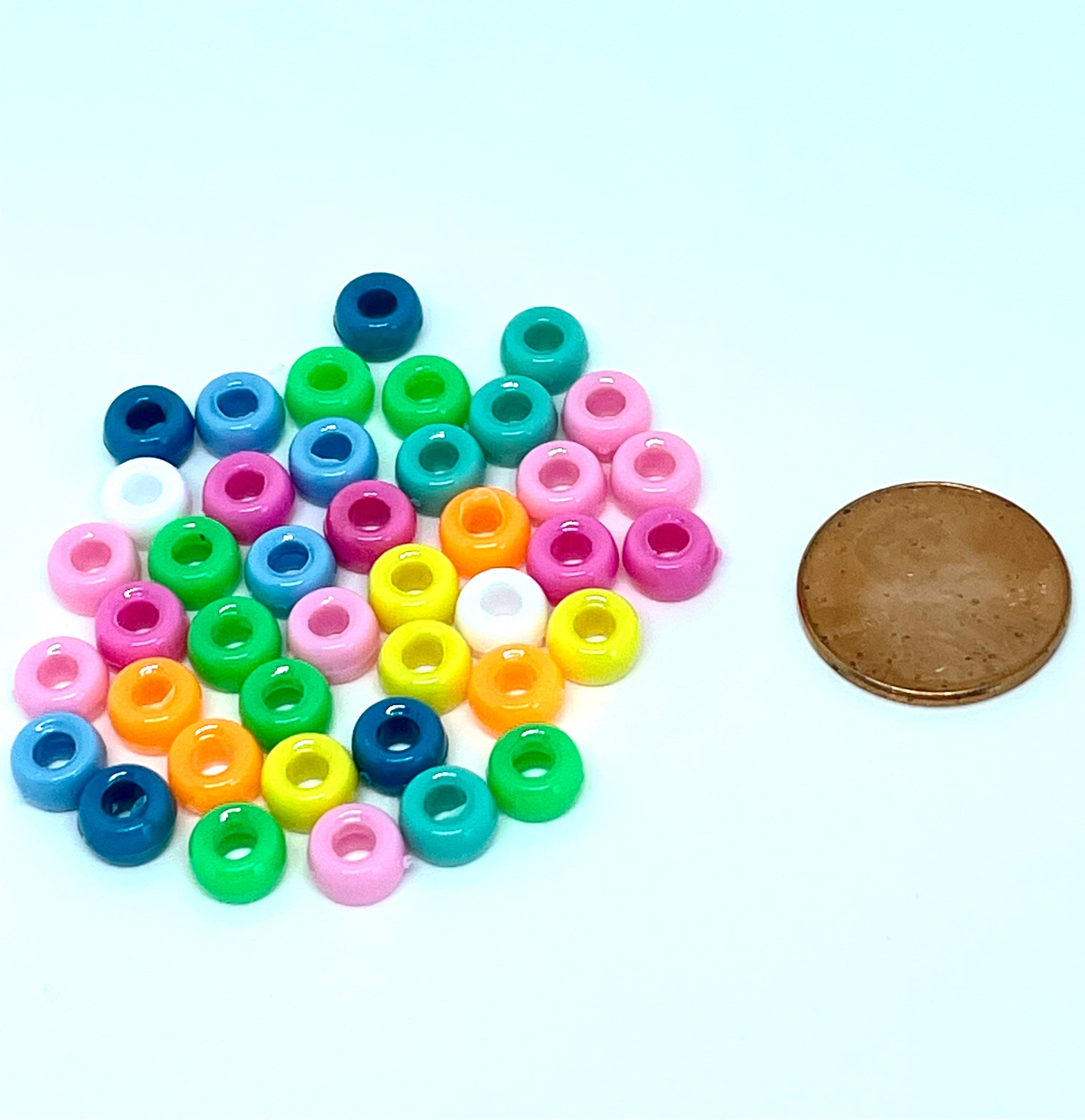 Mini Glitter Christmas Bead Assortment, Tiny Christmas Bead Variety, Mini Xmas Beads for Bracelets, Beads for Ornaments, Xmas Mini Pony Bead