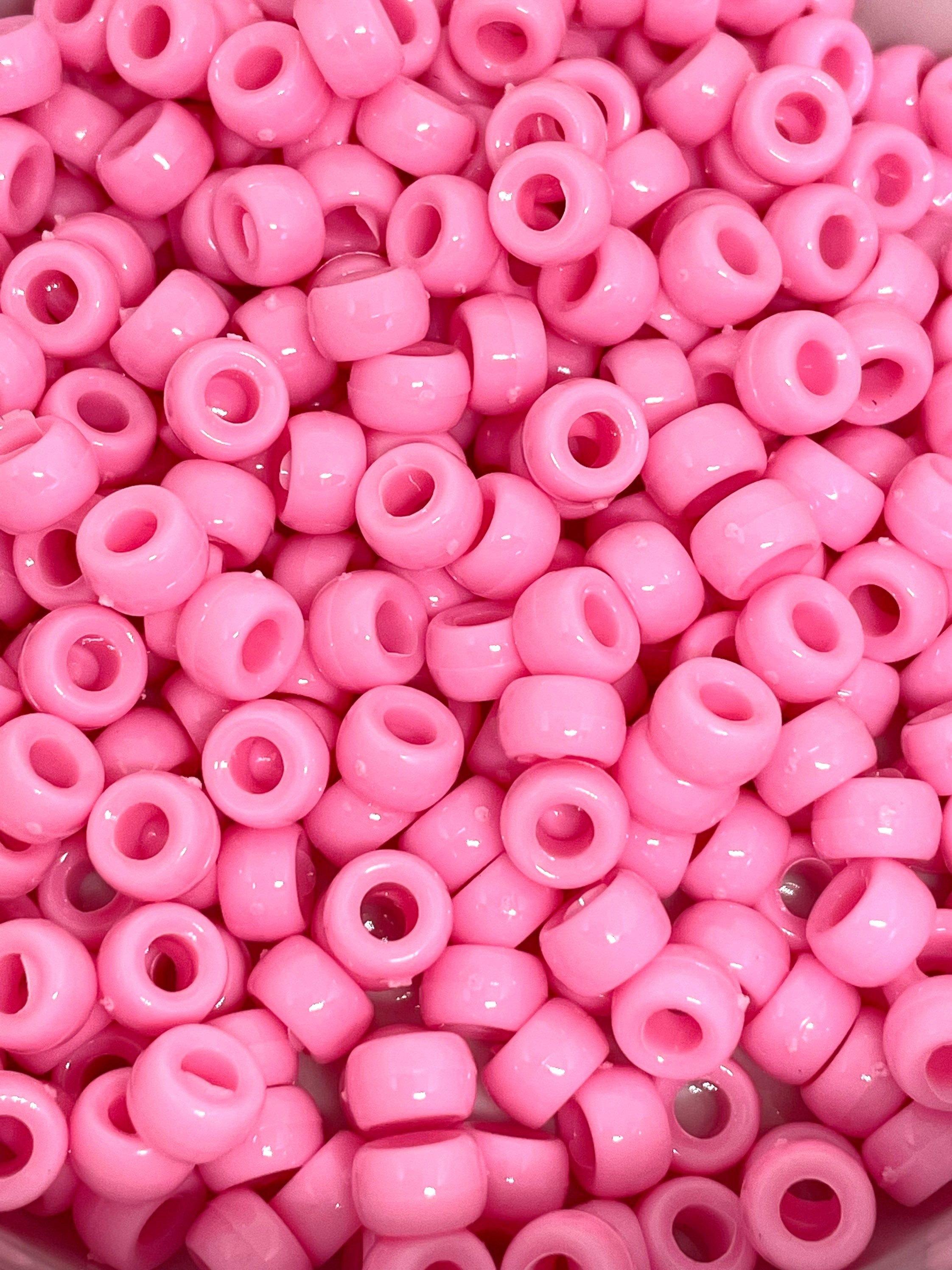 Pink Mini Barrel Beads for Bracelet, Mini Pink Beads for Bracelet, Small Pink Spacer Beads, Mini Kandi Beads, Mini Pony Beads, 6.5mm beads