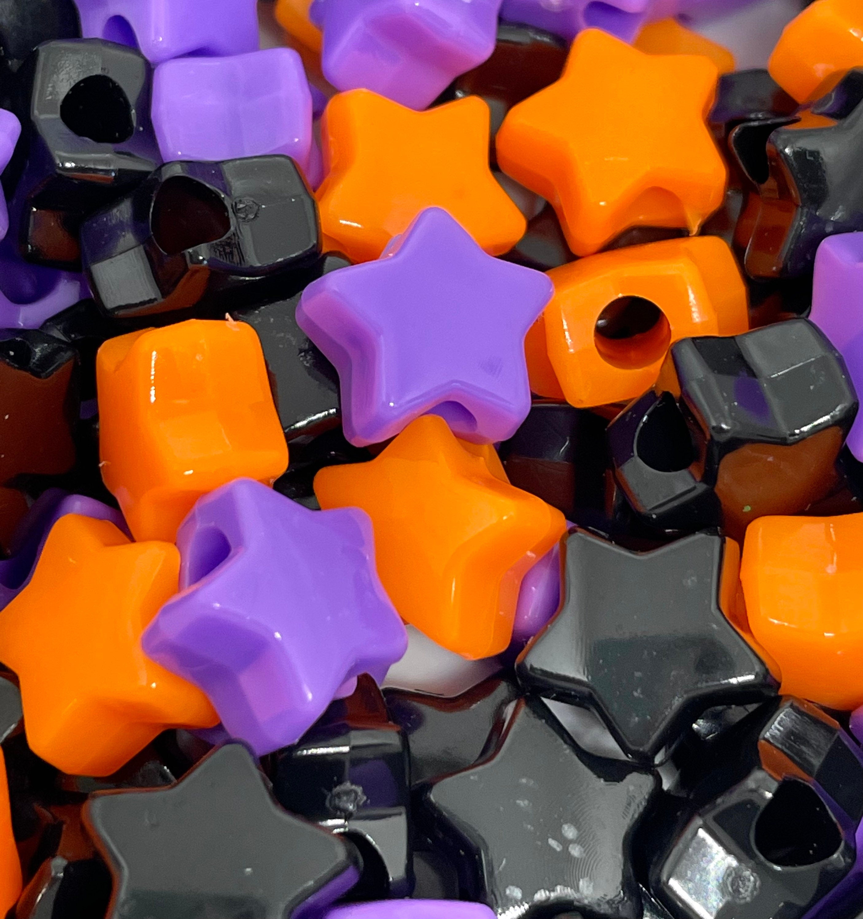 Halloween Bead Mix for Costume Jewelry, Halloween Bead Mix, Witch Beads for Jewelry, Orange Beads, Halloween Kandi Beads for Bracelet