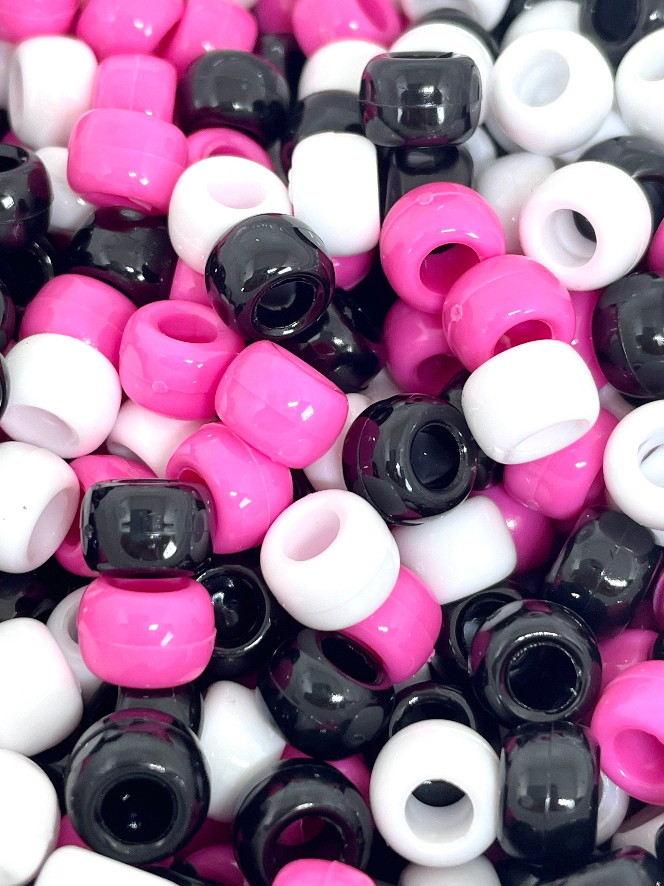 Cute Kandi Bead Mix, Goth Bead Mix for Necklace, Pony Bead Mix for Bracelet, Kawaii Kandi Bead Mix, Unique Bead Mix, DIY Beads for Kids