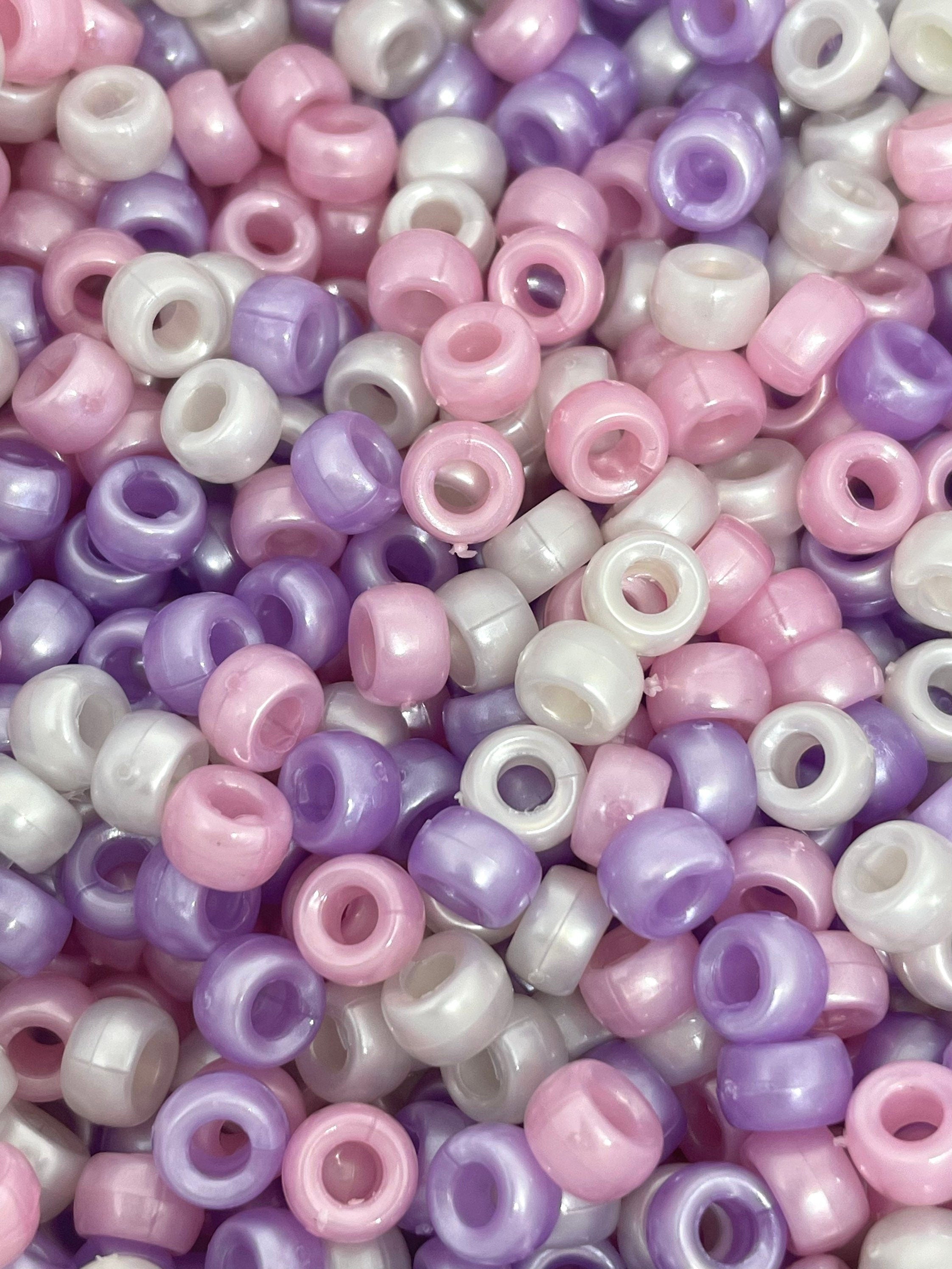 Mini Cute Pink Spacer Beads for Bracelet, Baby Pink Mini Pony Beads, Mini Pink Beads for Jewelry, Pink Mini Kandi Beads, Tiny Pink Beads