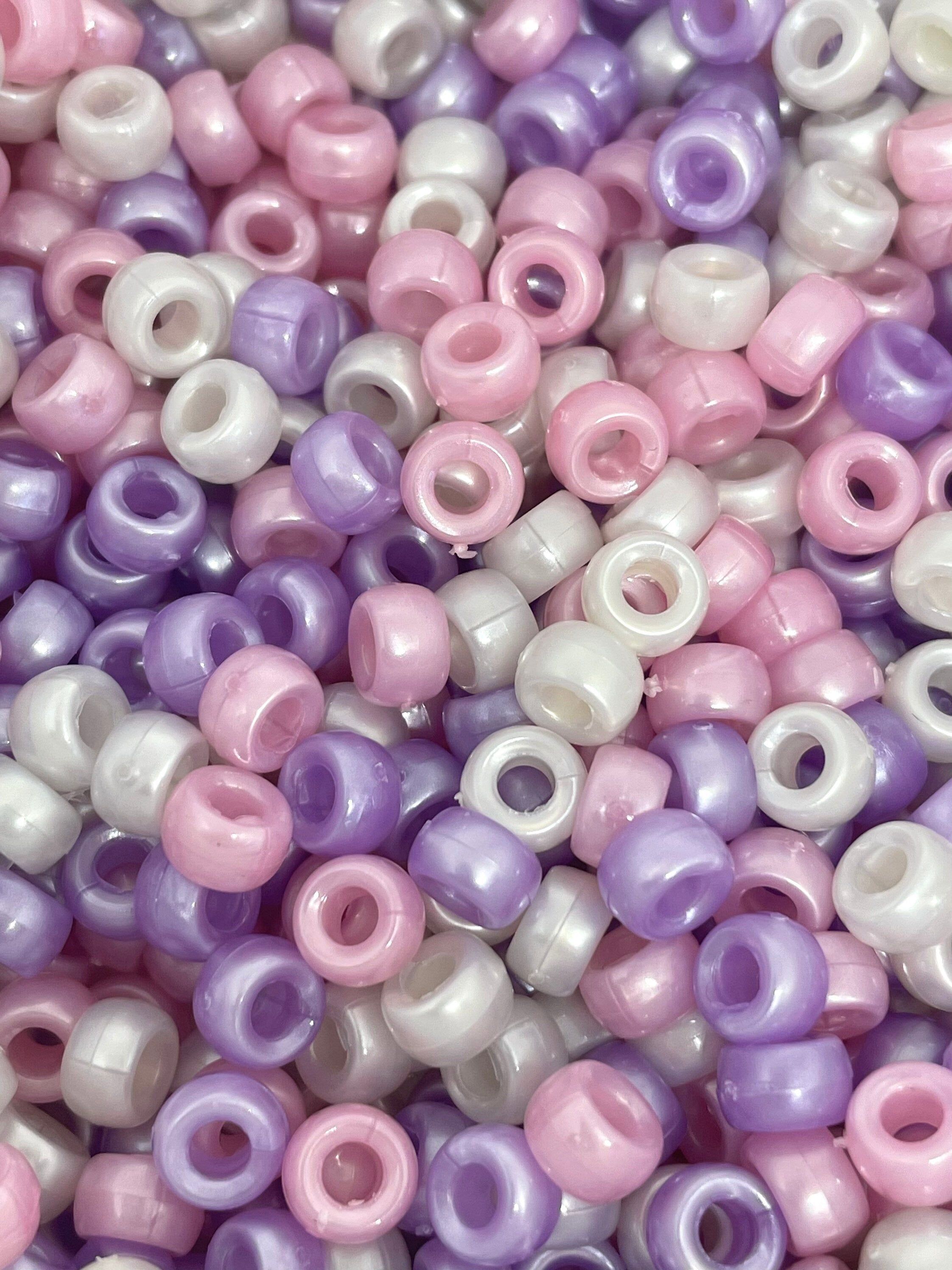 Mini Barrel Beads Cutie Mix, Pastel Bead Assortment, 6.5mm Mini Kandi Beads for Bracelet, Delicate Beads for Jewelry