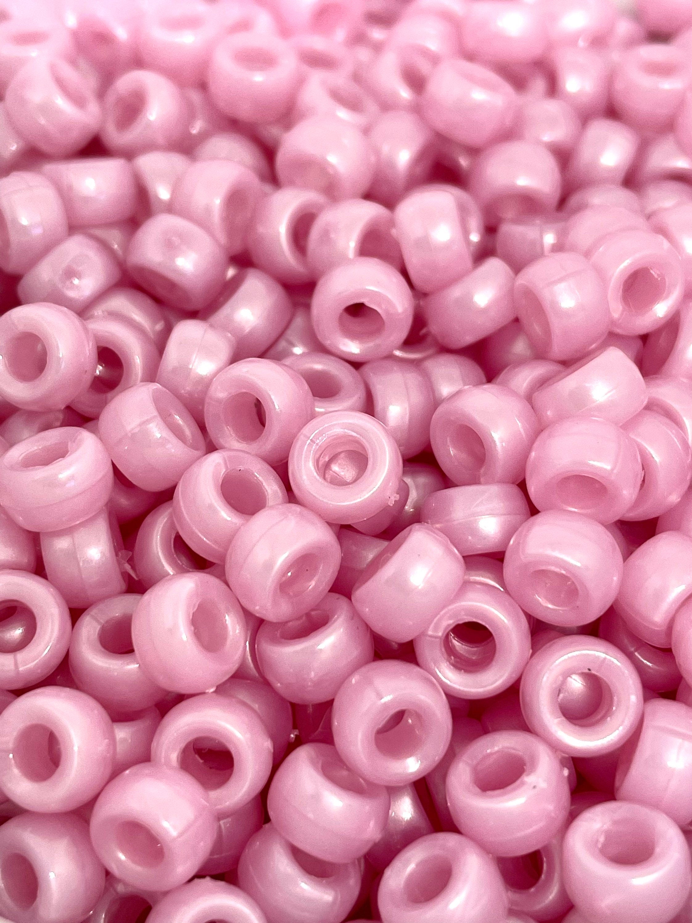 Mini Cute Pink Spacer Beads for Bracelet, Baby Pink Mini Pony Beads, Mini Pink Beads for Jewelry, Pink Mini Kandi Beads, Tiny Pink Beads