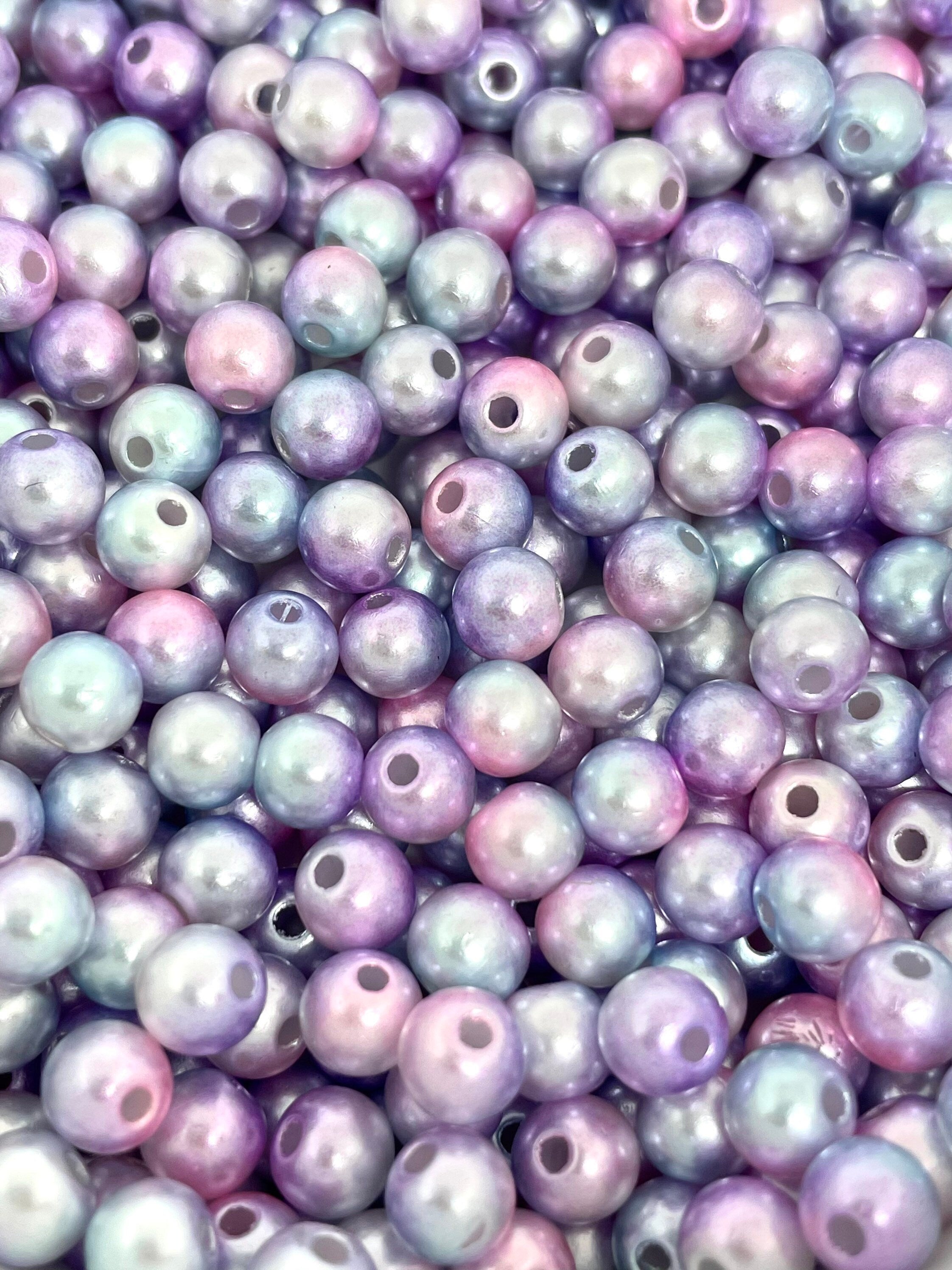 Pastel Round Beads for Bracelet, Metallic Pastel Beads, Sweet Lolita Beads for Jewelry Making, Lolita Beads, Fairy Kei Beads Jewelry, Yume