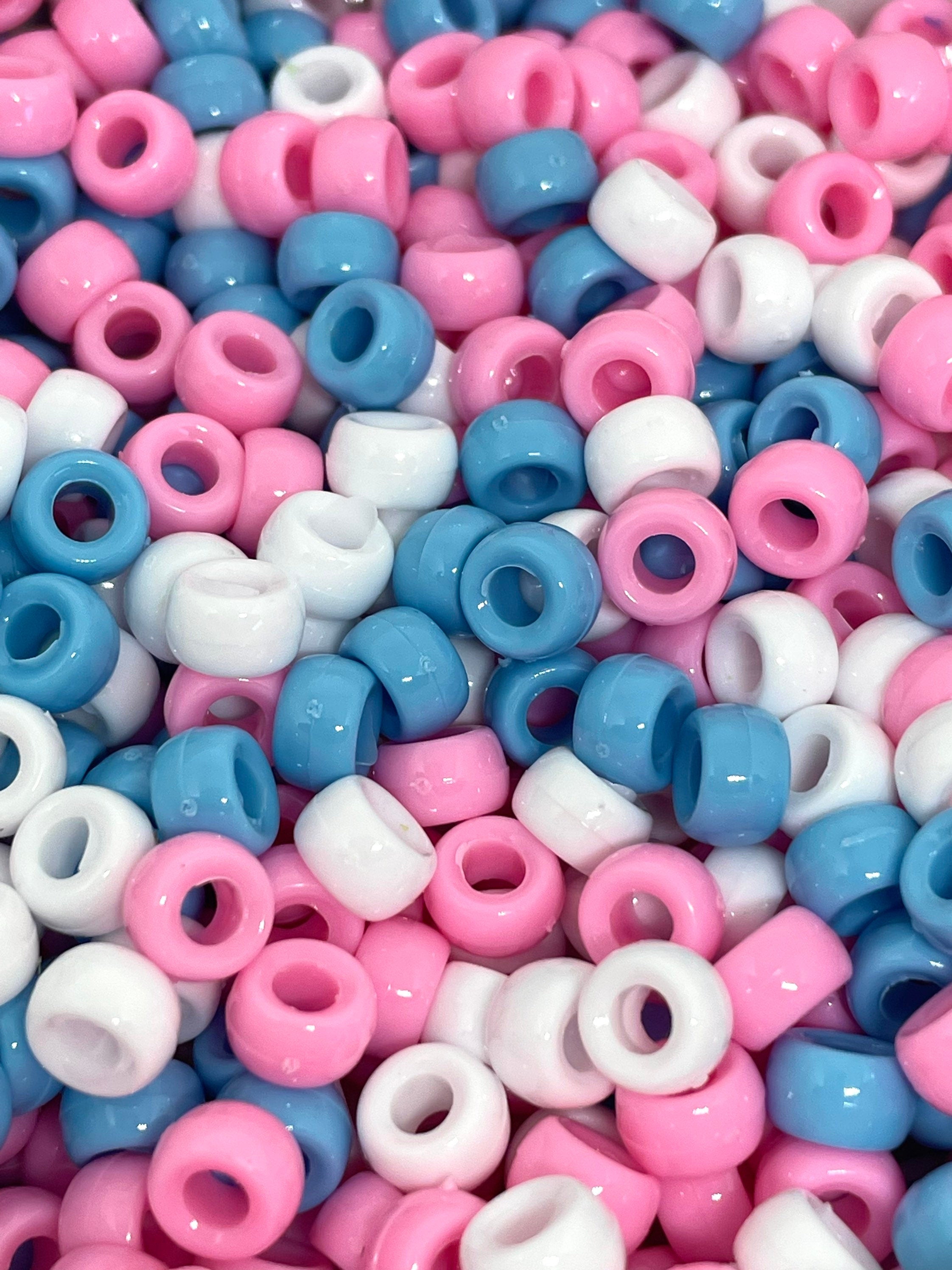 Gender Reveal Decor Mini Bead Mix, Tiny Beads for Gender Reveal Bracelets, Baby Shower Decor, Baby Shower Activities