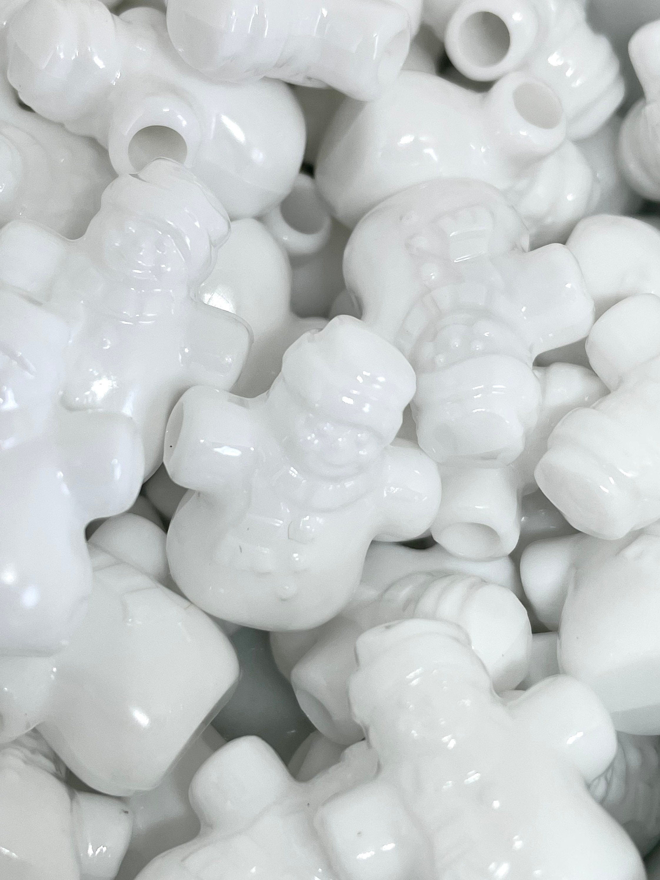 Christmas Beads, Holiday Bead Mix for Garlands, Snowman Beads, Christmas Tree Beads, Santa Beads, Xmas Beads for Jewelry Making