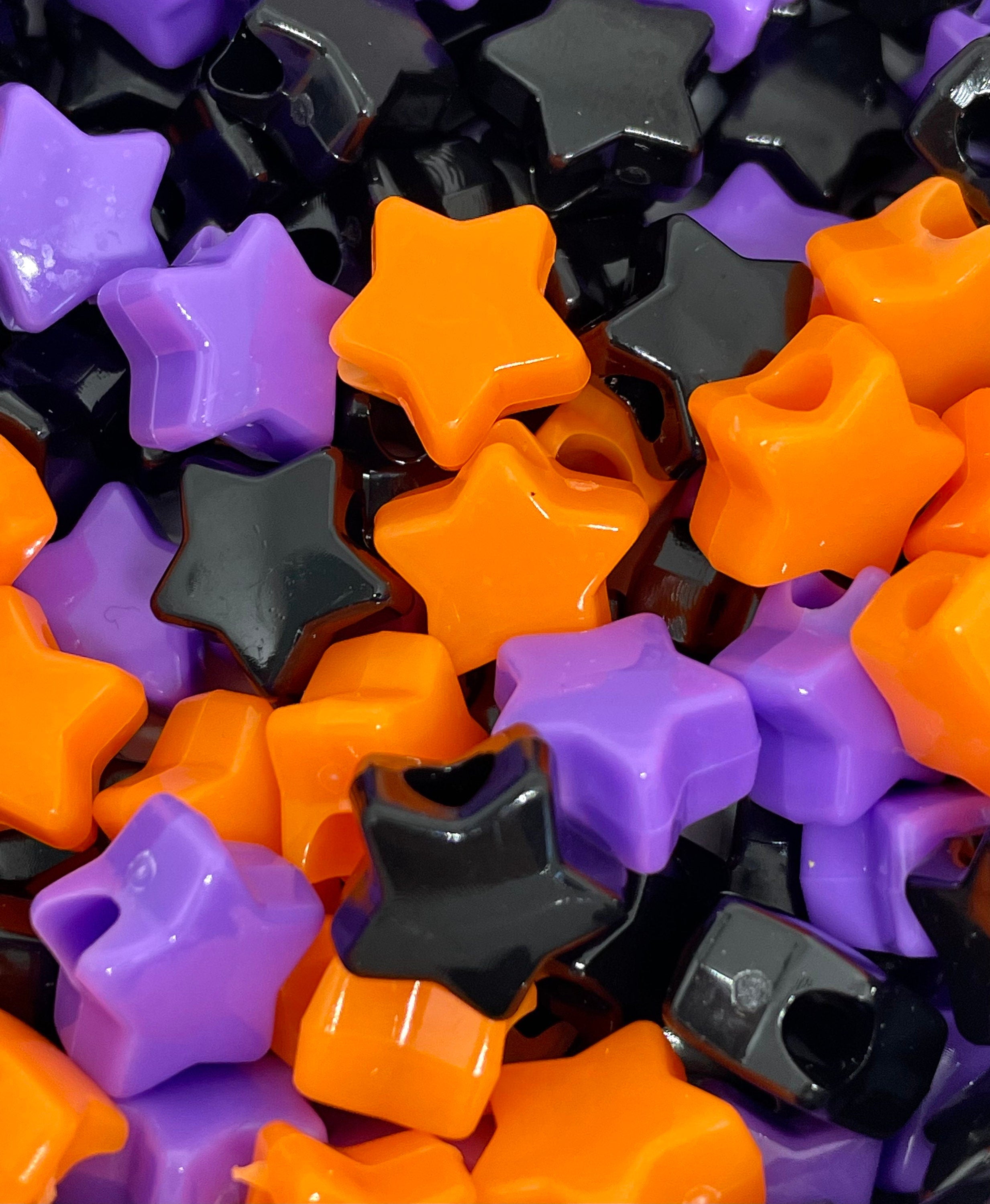 Halloween Bead Mix for Costume Jewelry, Halloween Bead Mix, Witch Beads for Jewelry, Orange Beads, Halloween Kandi Beads for Bracelet