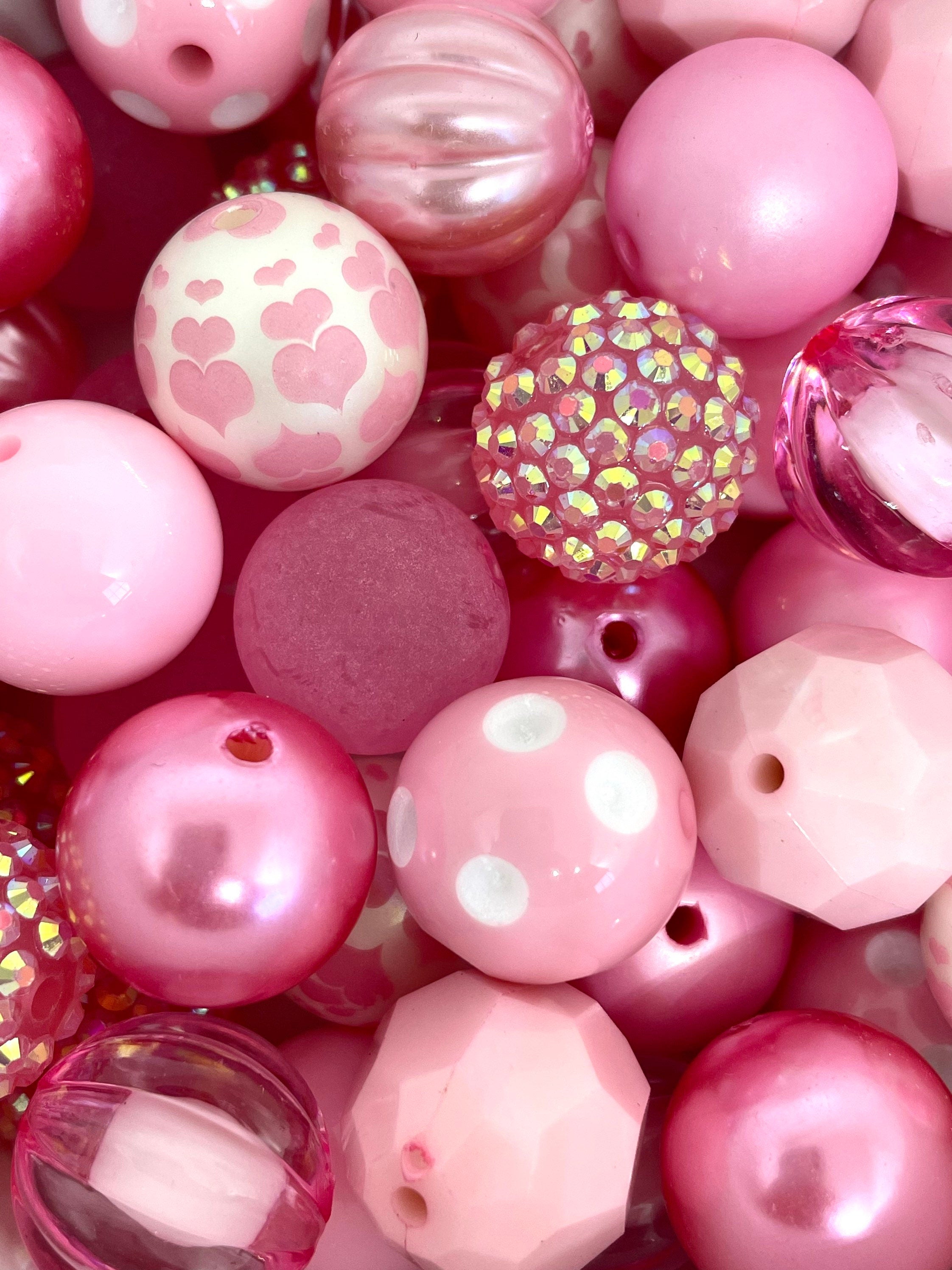 Chunky Pink Valentine's Day Bead Mix