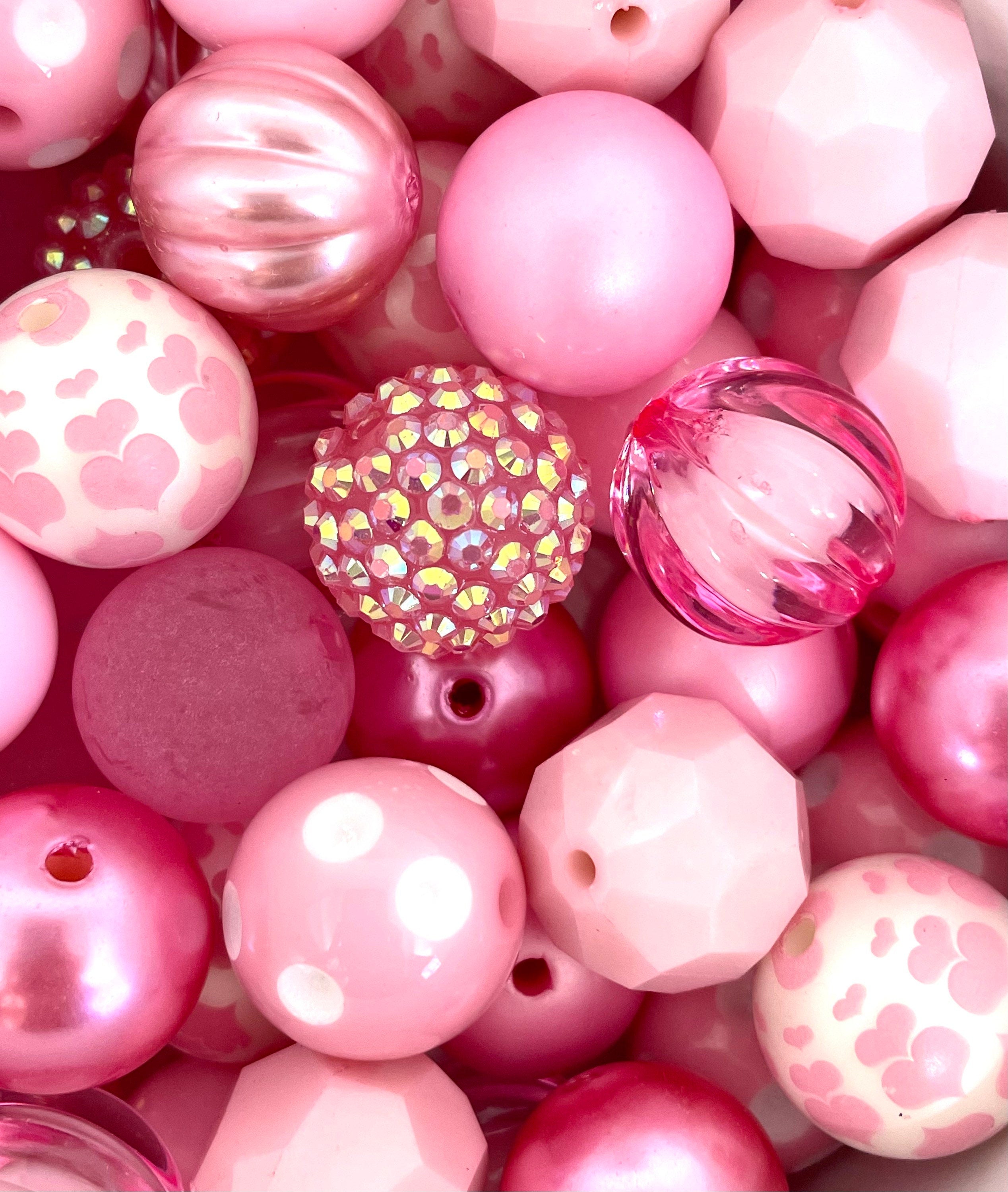 Chunky Pink Valentine's Day Bead Mix
