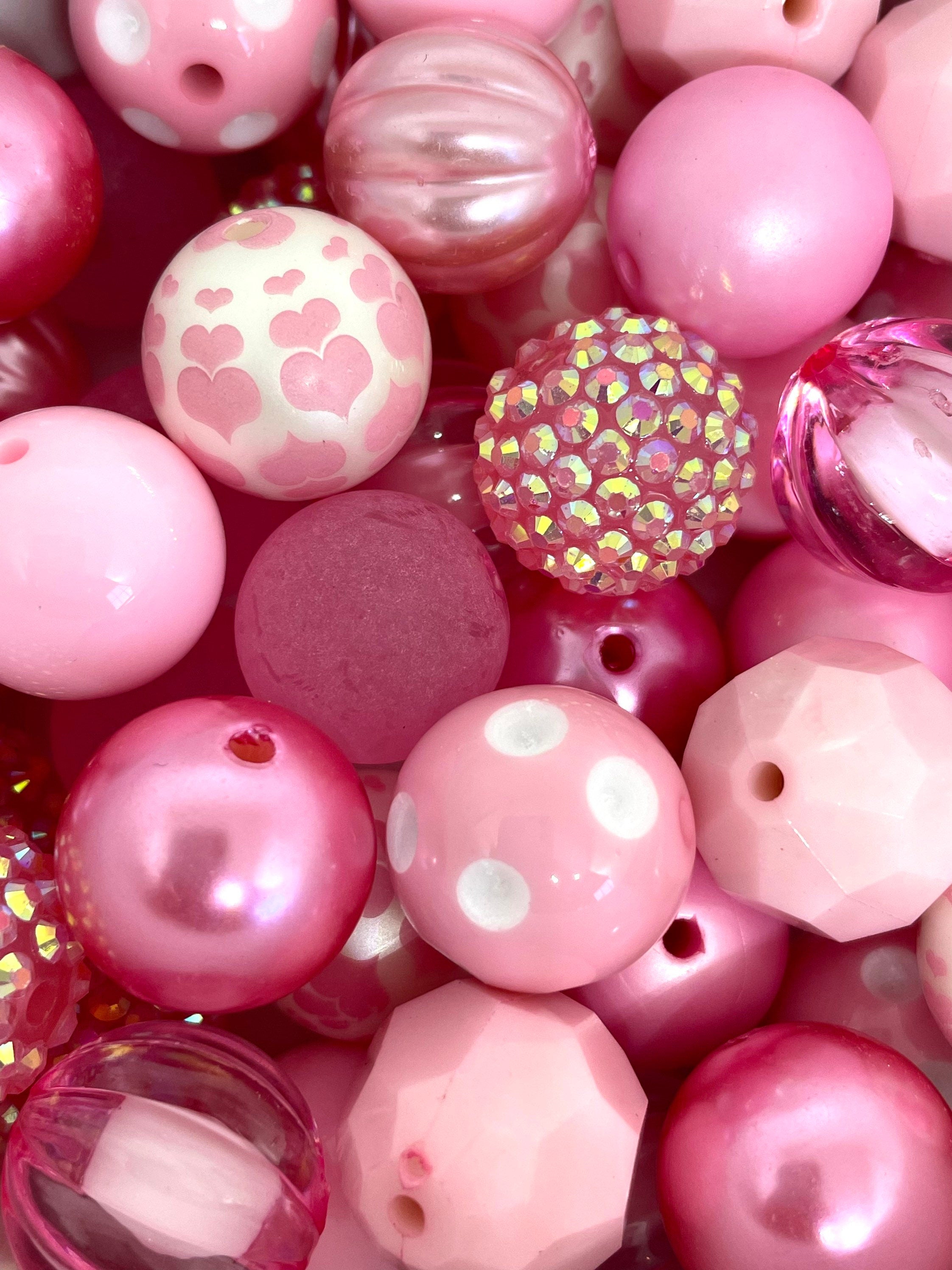 Chunky Pink Valentine's Day Bead Mix