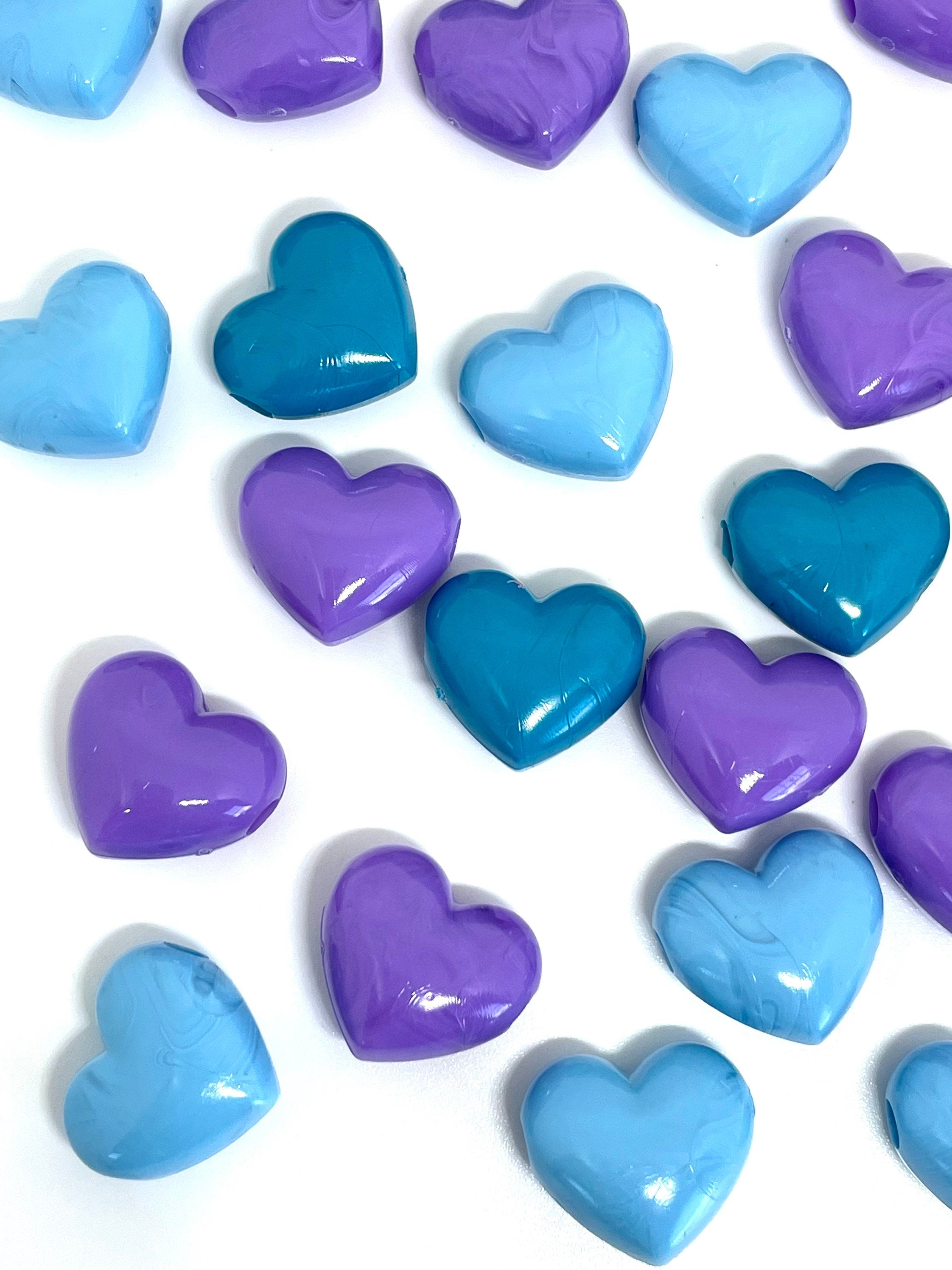 Mermaid Bead Mix, Large Heart Mermaid Beads for Necklace, Heart Charm Pack for Jewelry Making, Heart Bead Set, Gothic Lolita Beads